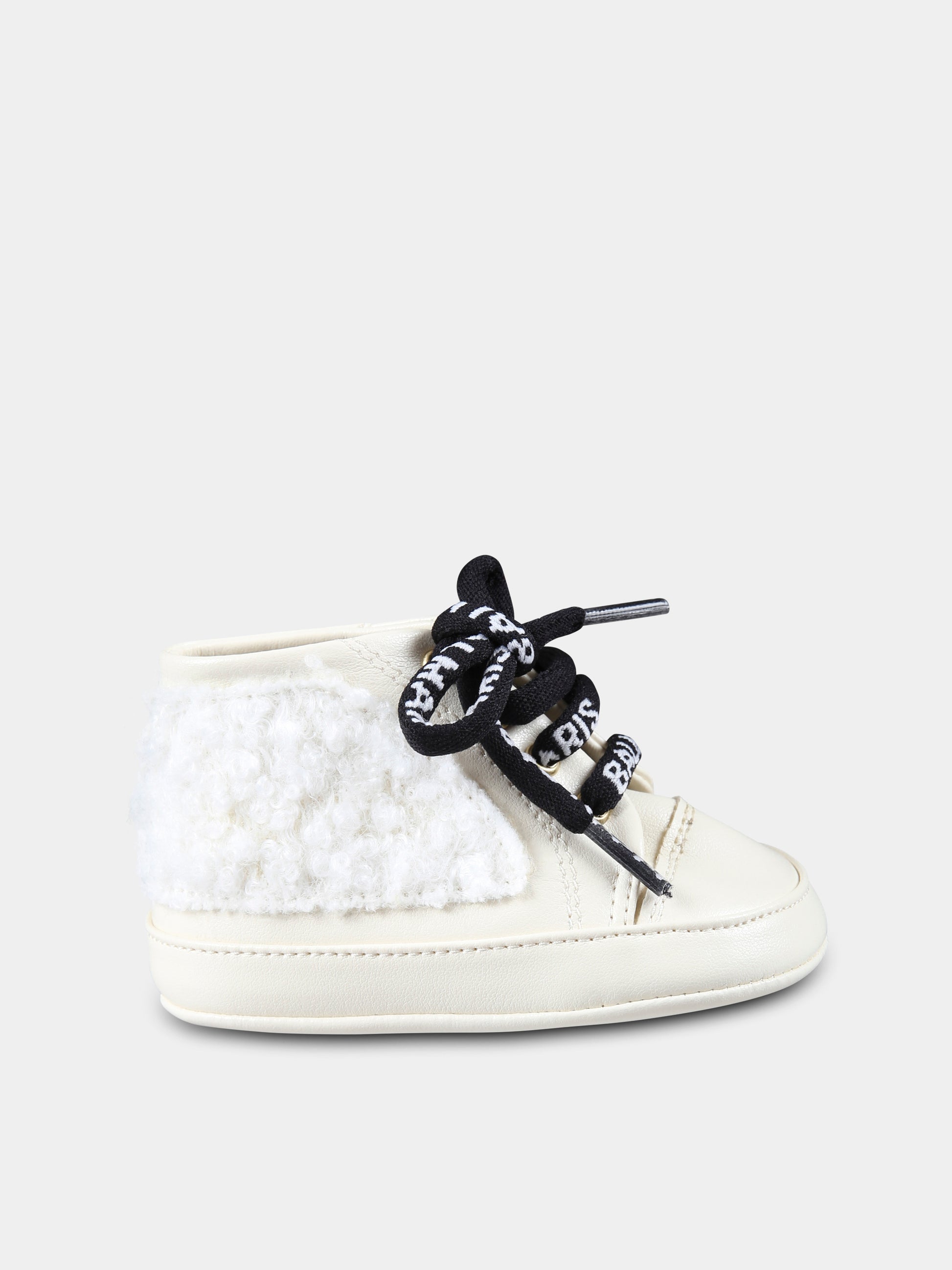 Sneakers avorio per neonati con logo,Balmain Kids,BT0586 Z1631 102