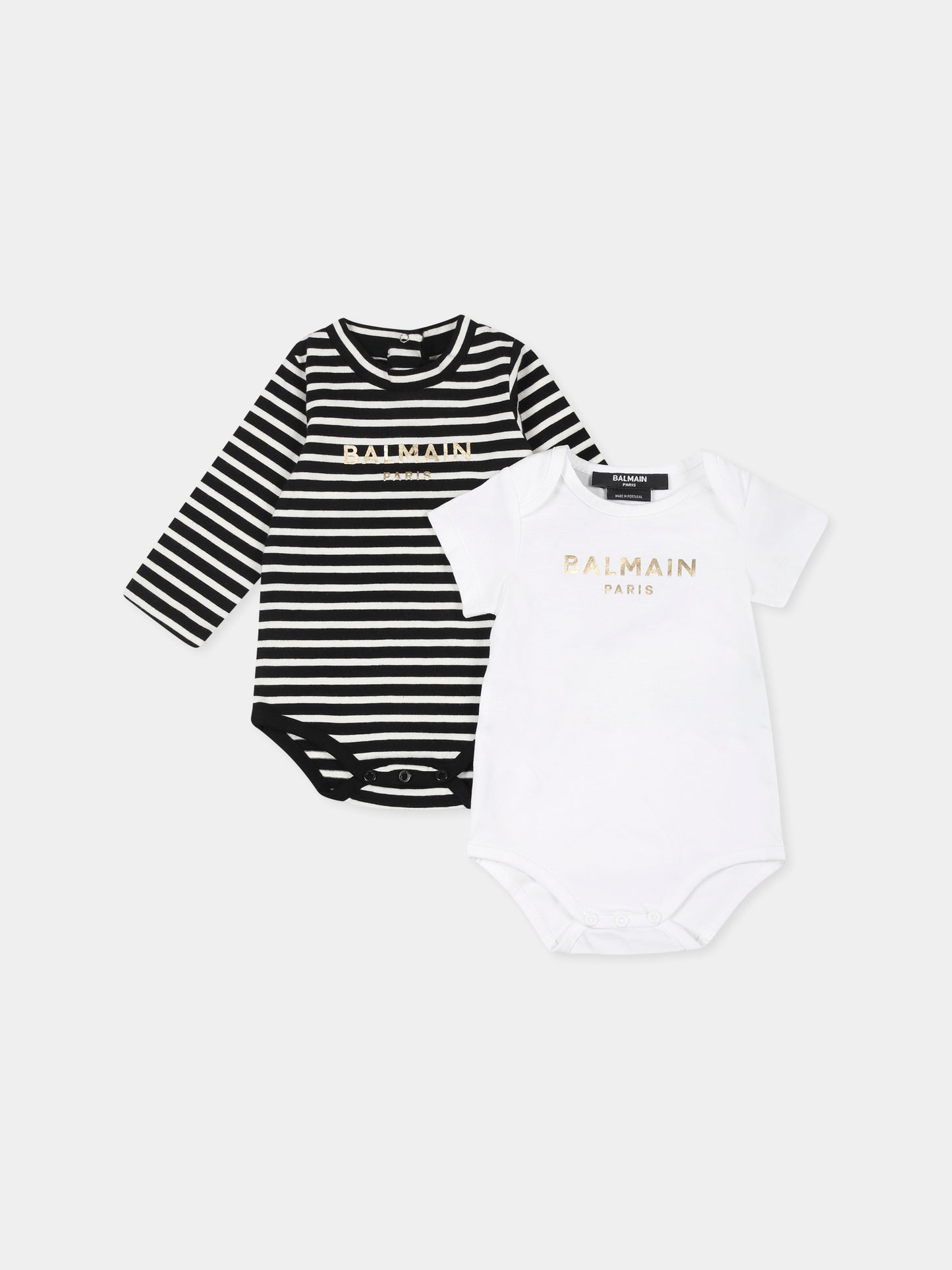 Set body multicolor per neonati con logo,Balmain Kids,BTB570 Z1571 102NE