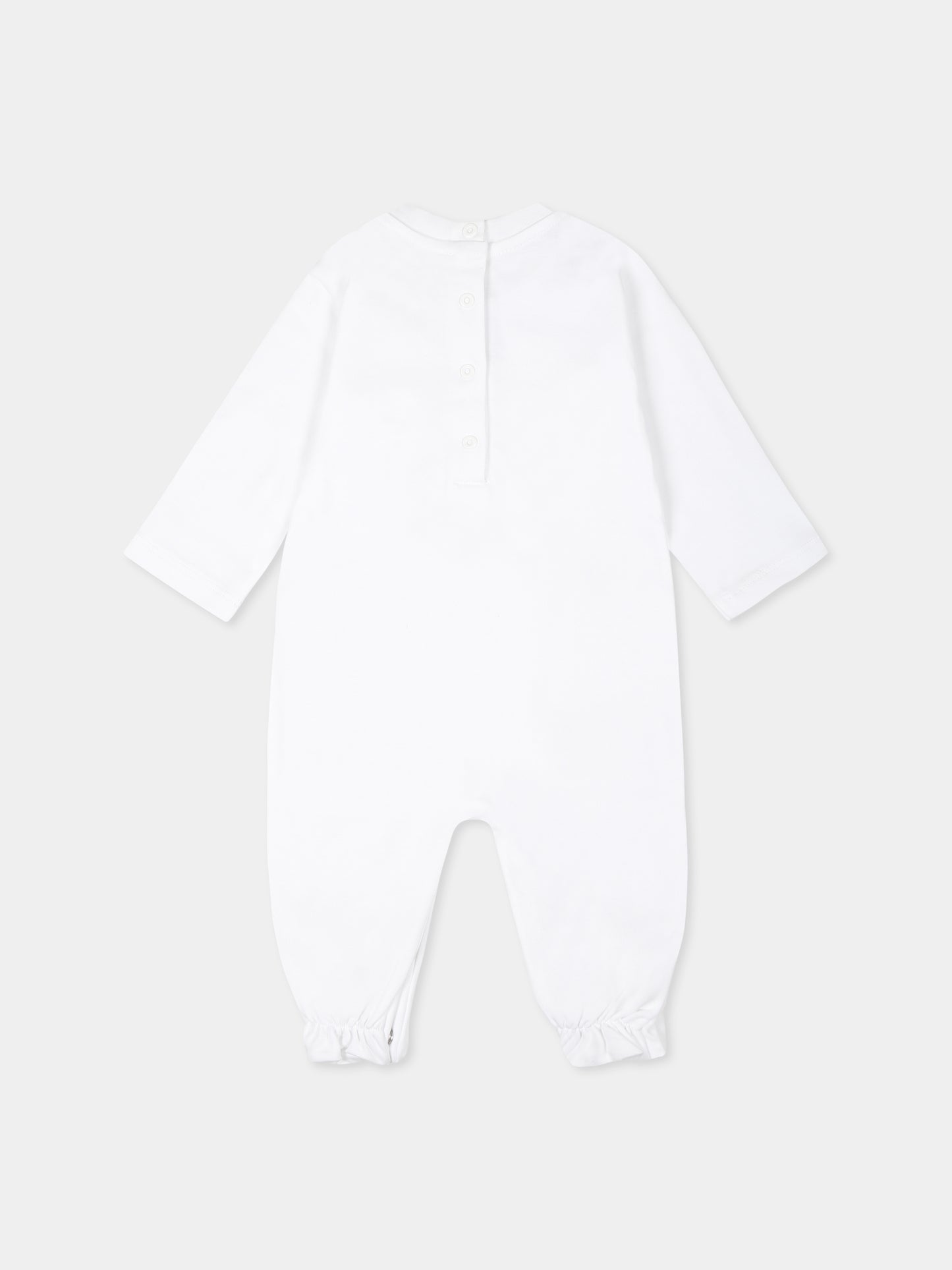 Set tutina bianco per neonati con logo,Balmain Kids,BTB610 Z1763 100AG