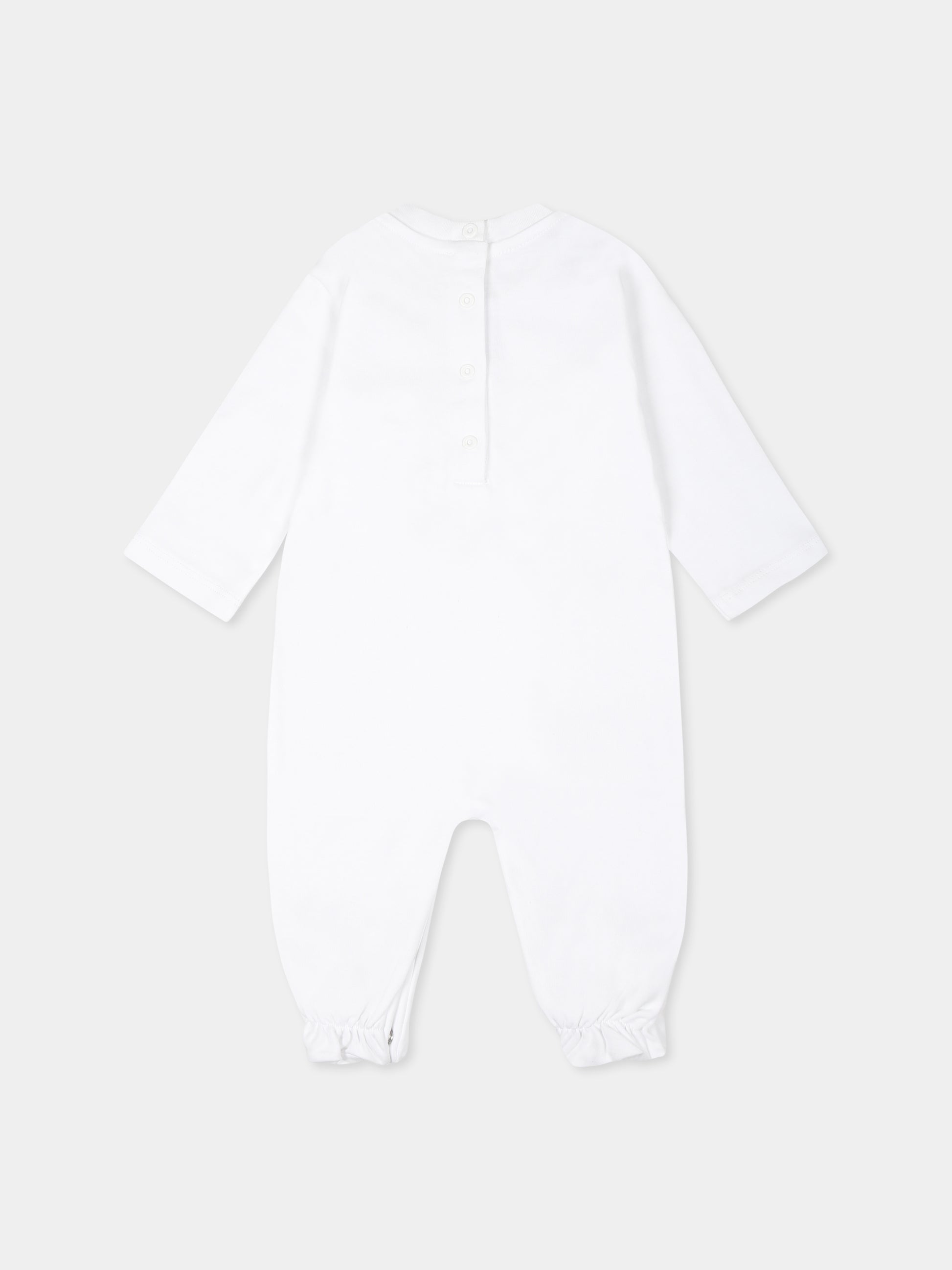 Set tutina bianco per neonati con logo,Balmain Kids,BTB610 Z1763 100AG