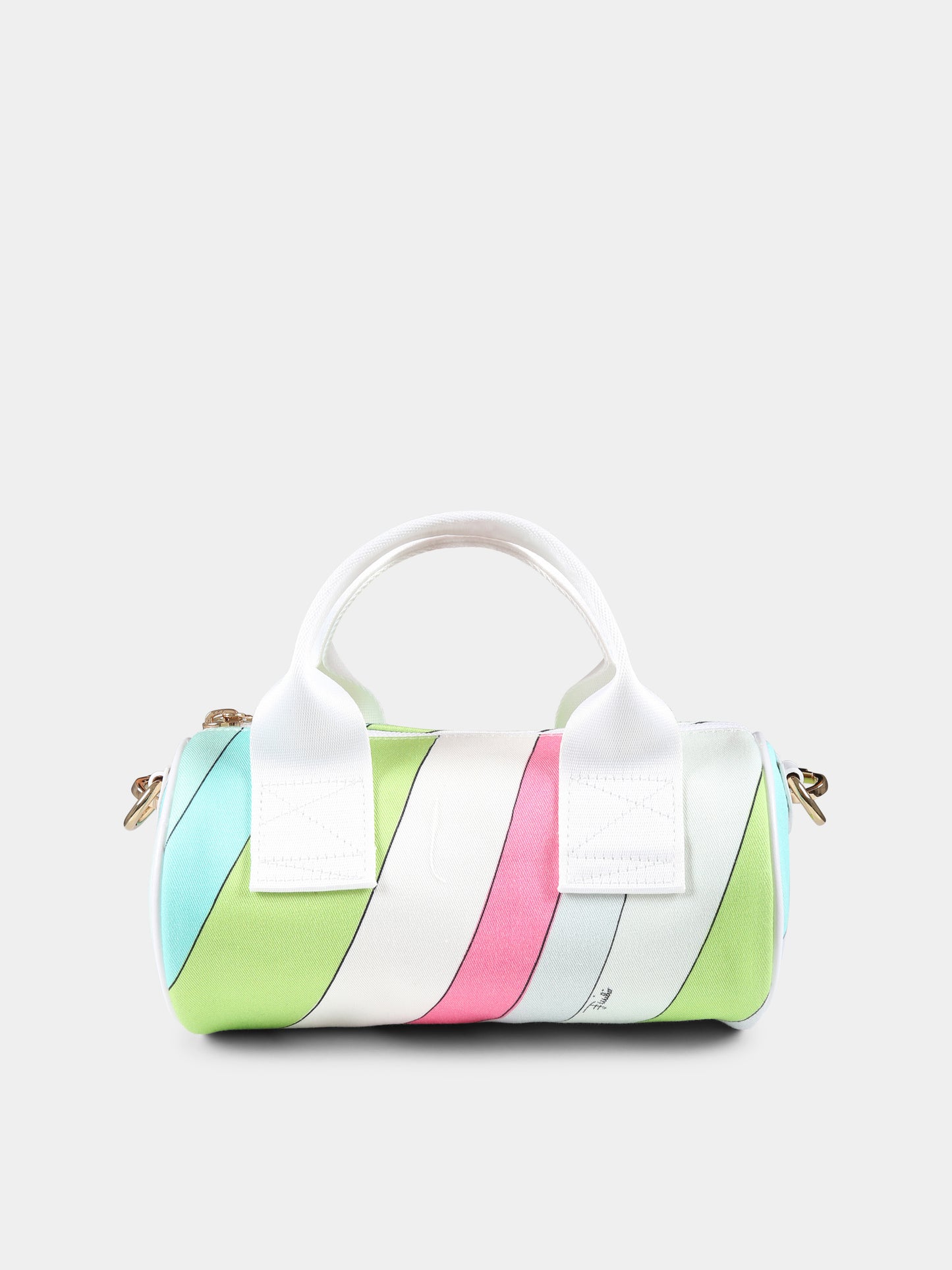 Borsa multicolor per bambina con stampa marmo,Emilio Pucci Junior,PT0B68 G0114 631MC