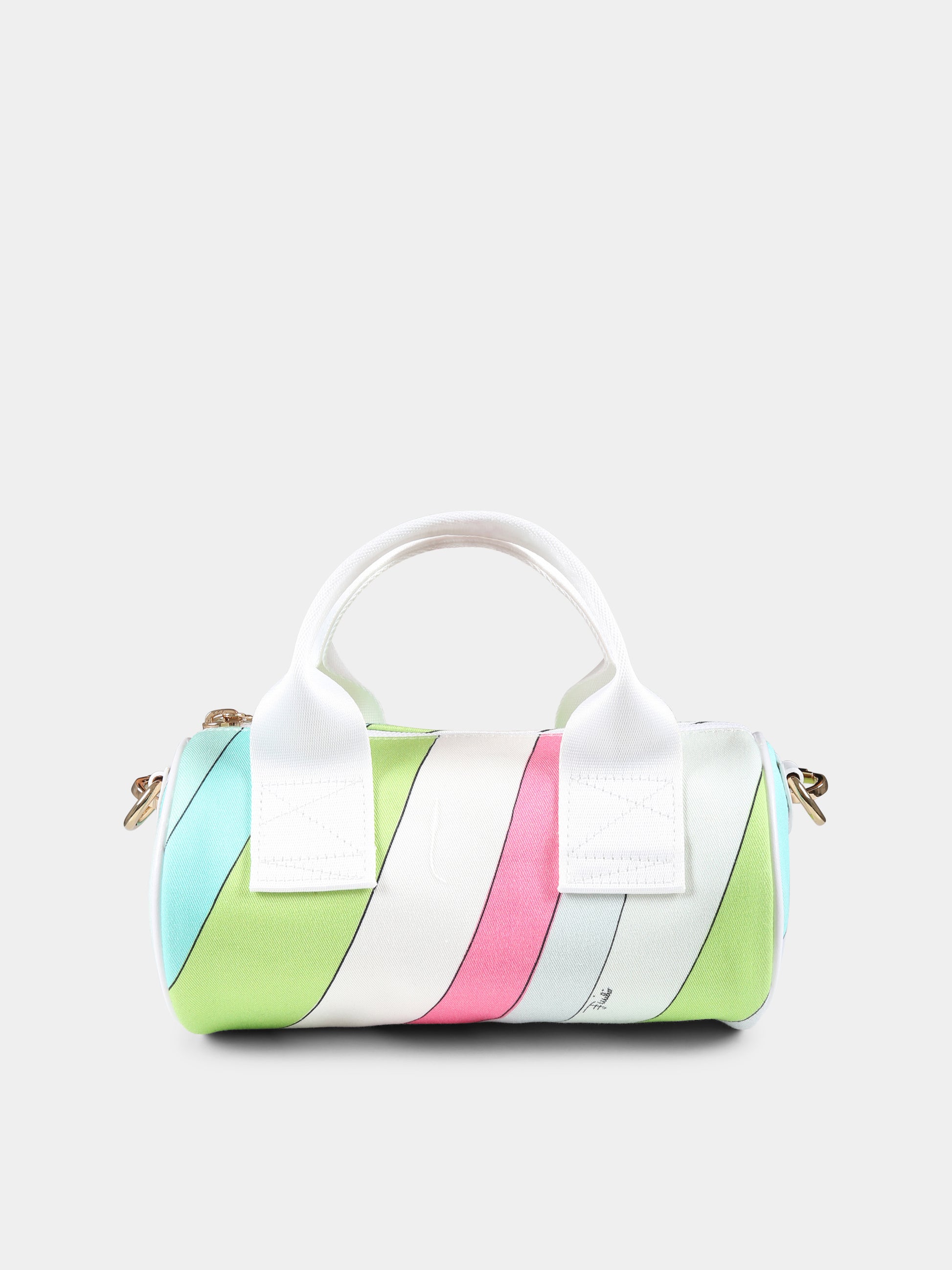 Borsa multicolor per bambina con stampa marmo,Emilio Pucci Junior,PT0B68 G0114 631MC