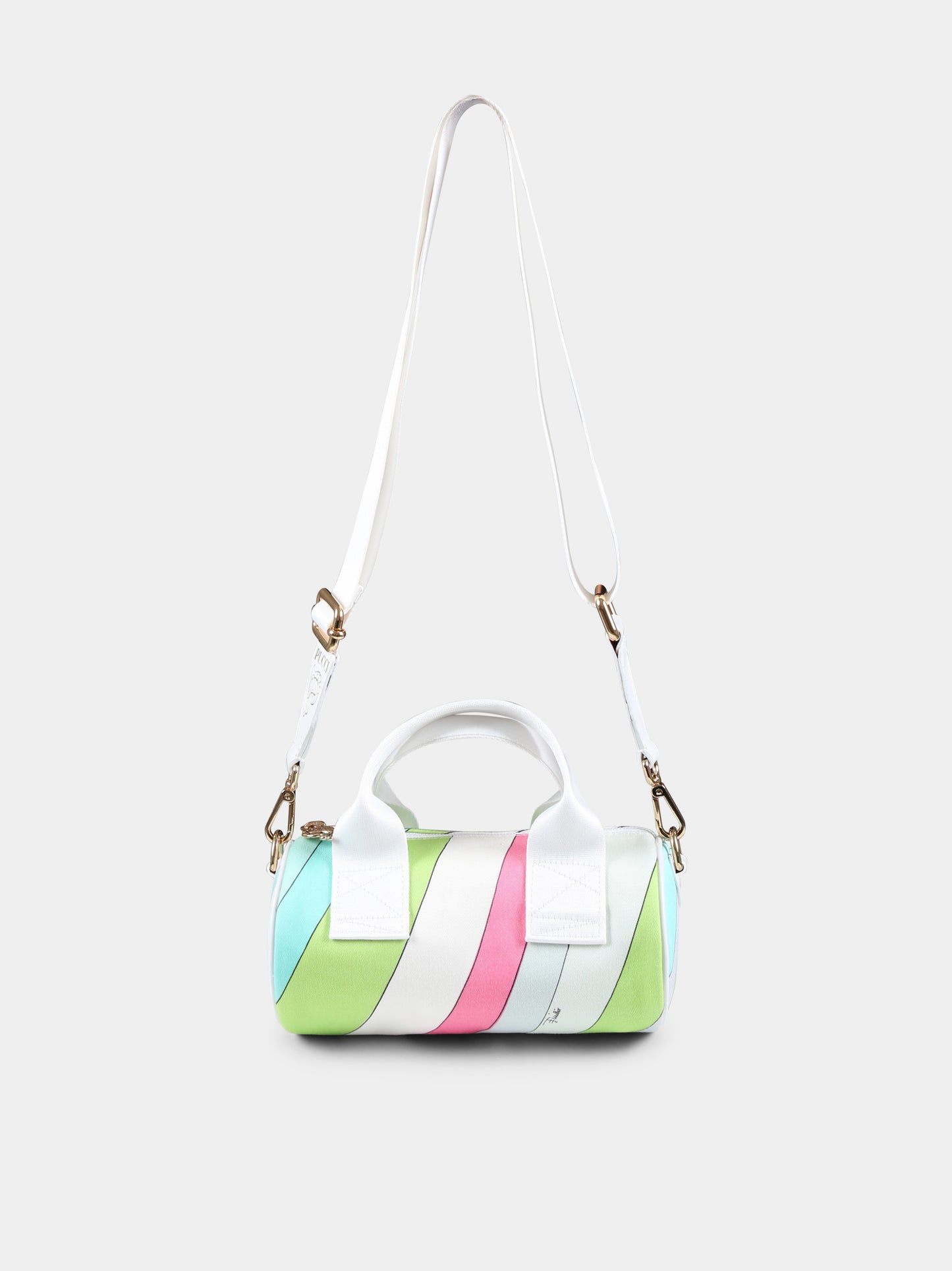 Borsa multicolor per bambina con stampa marmo,Emilio Pucci Junior,PT0B68 G0114 631MC