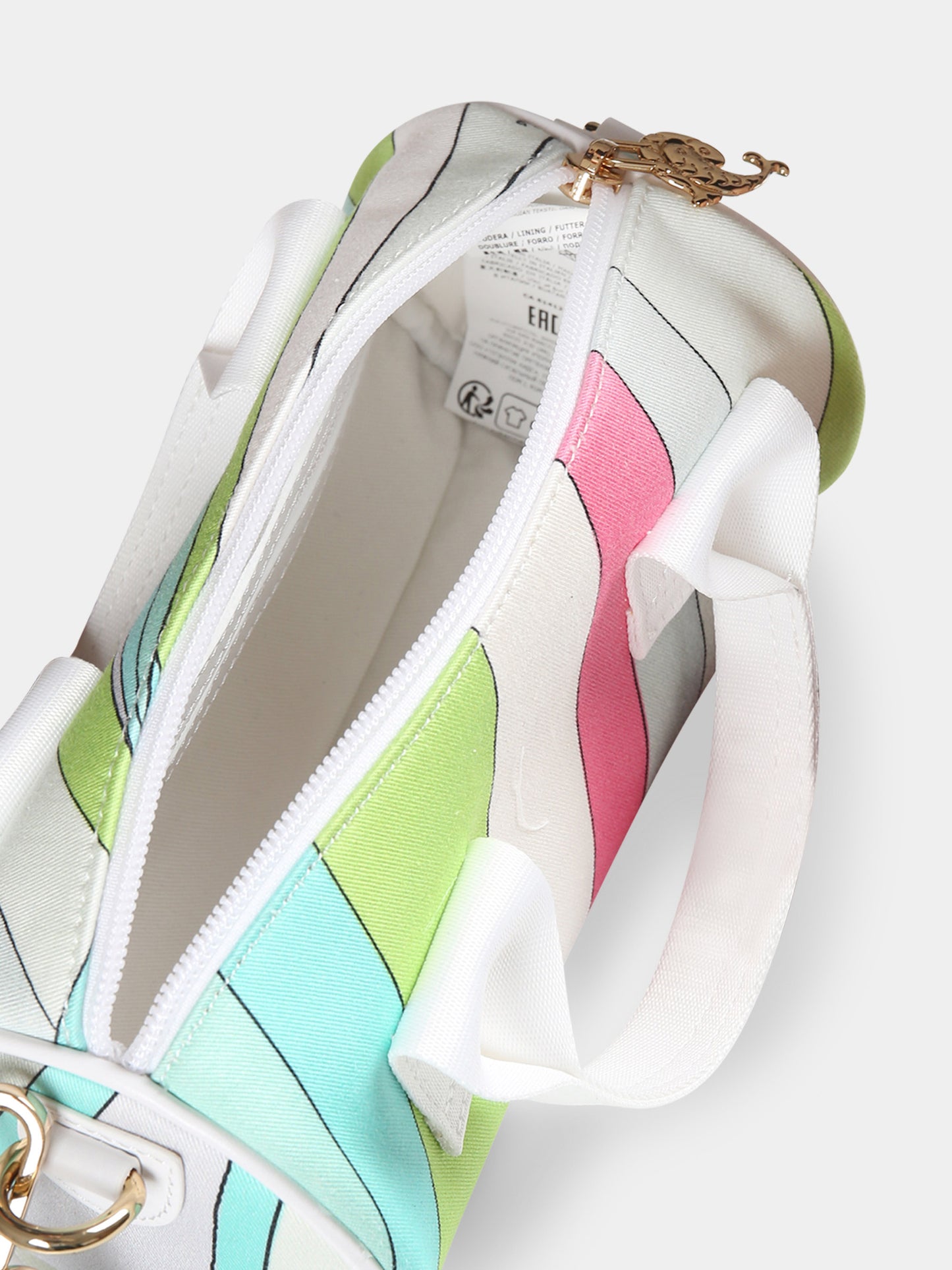 Borsa multicolor per bambina con stampa marmo,Emilio Pucci Junior,PT0B68 G0114 631MC