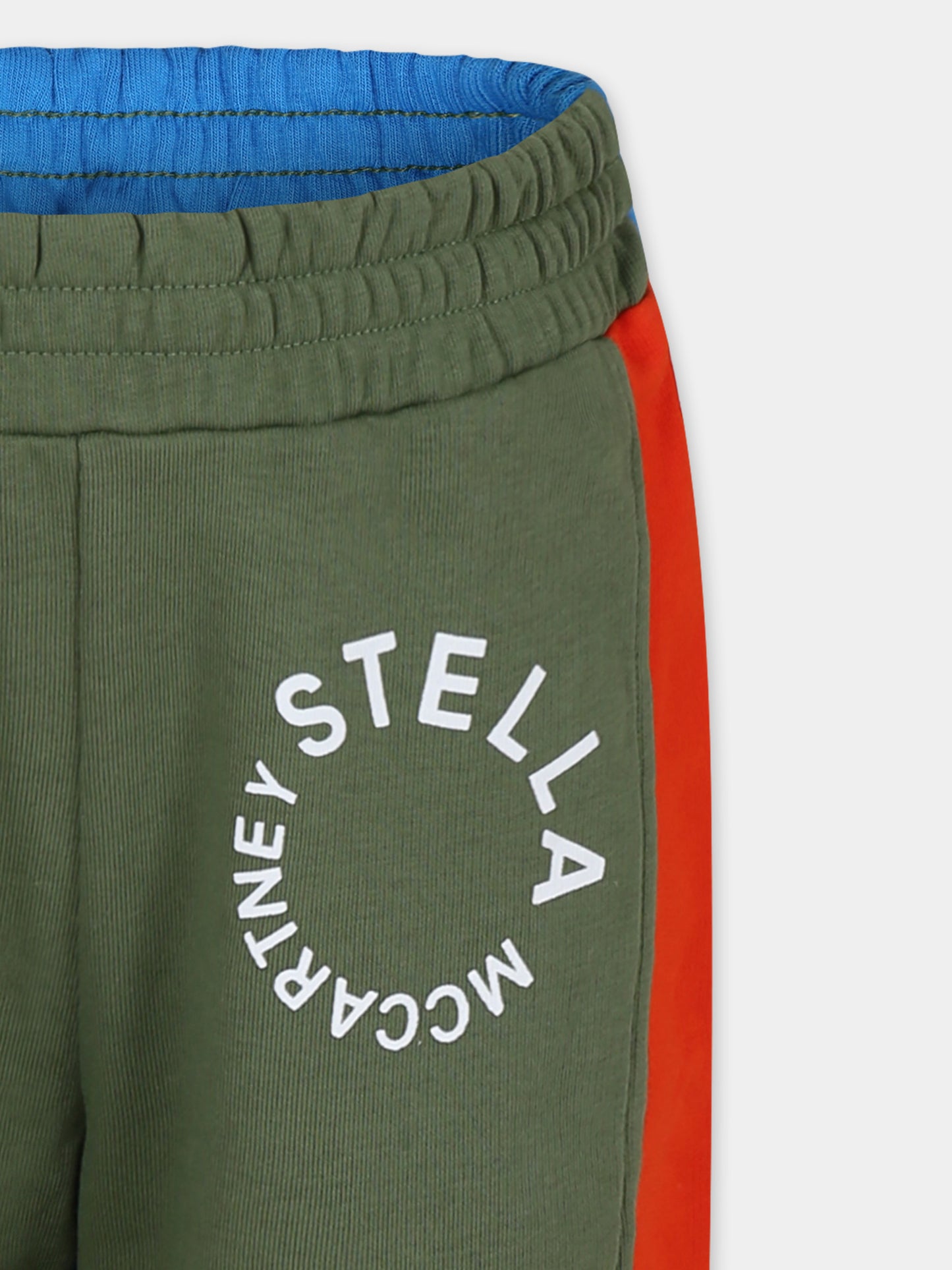 Pantaloni verdi per bambino con logo,Stella Mccartney Kids,TT6R70 Z0409 999