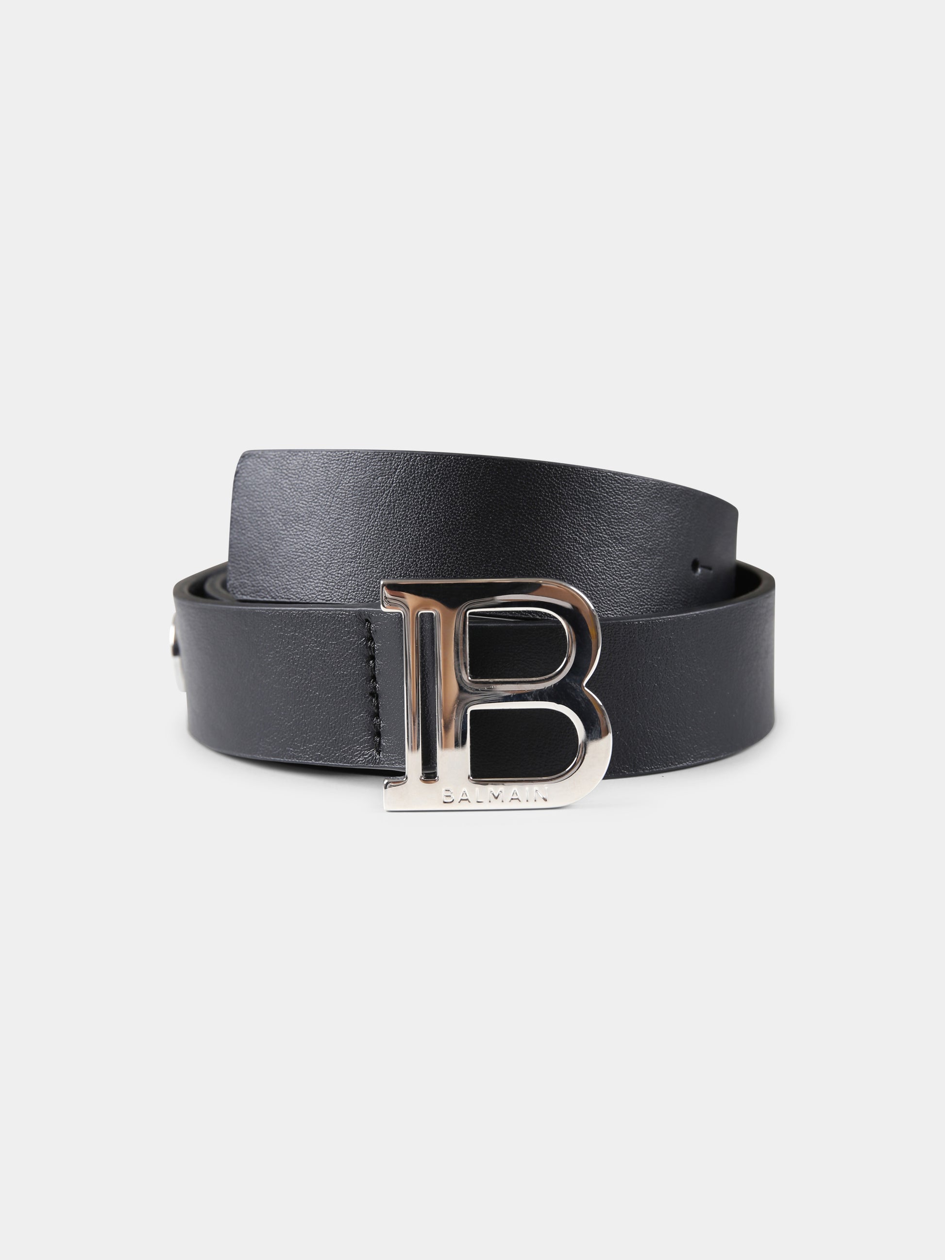 Cintura nera per bambina con logo,Balmain Kids,BT0Q51 Z0847 930AG