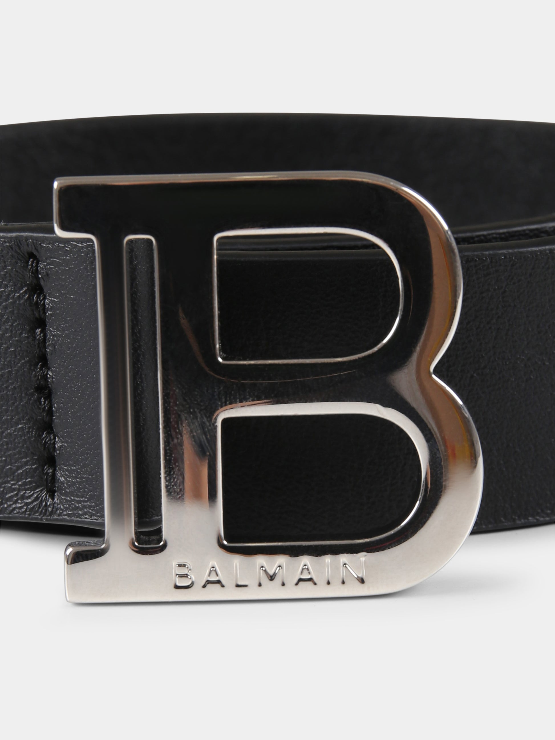 Cintura nera per bambina con logo,Balmain Kids,BT0Q51 Z0847 930AG