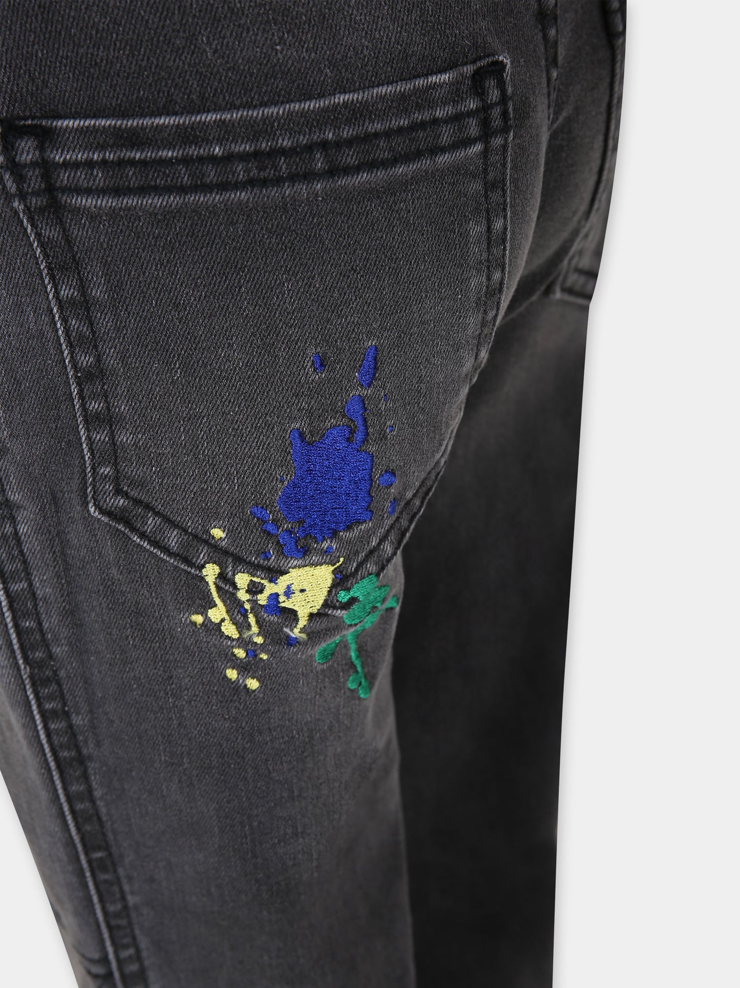 Jeans grigi per bambino con ricami,Marc Jacobs,W24294 Z21