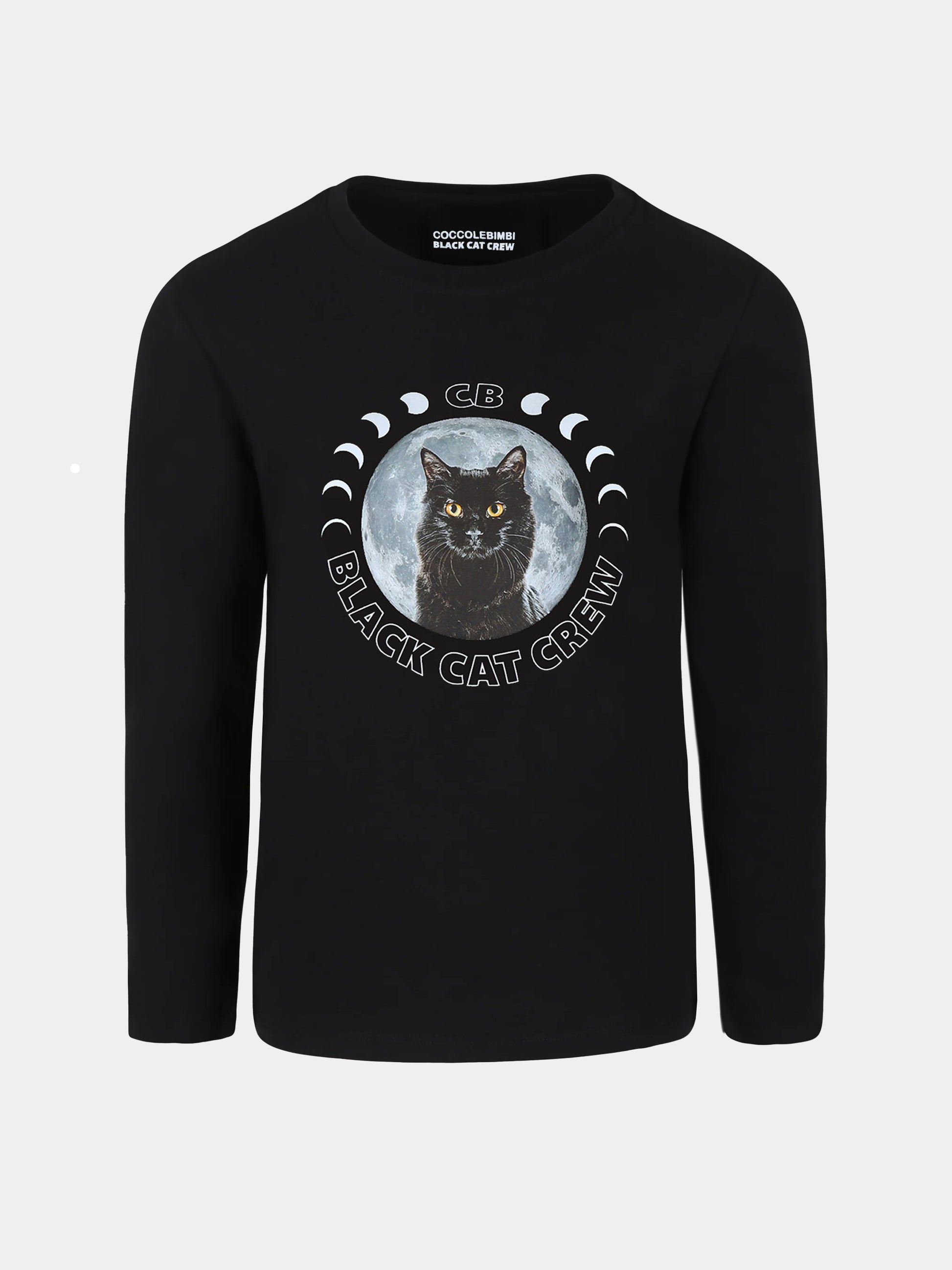 T-shirt nera Black Cat Crew per bambini,Coccolebimbi Limited,BLACKCATCREW-TSHIRT_J