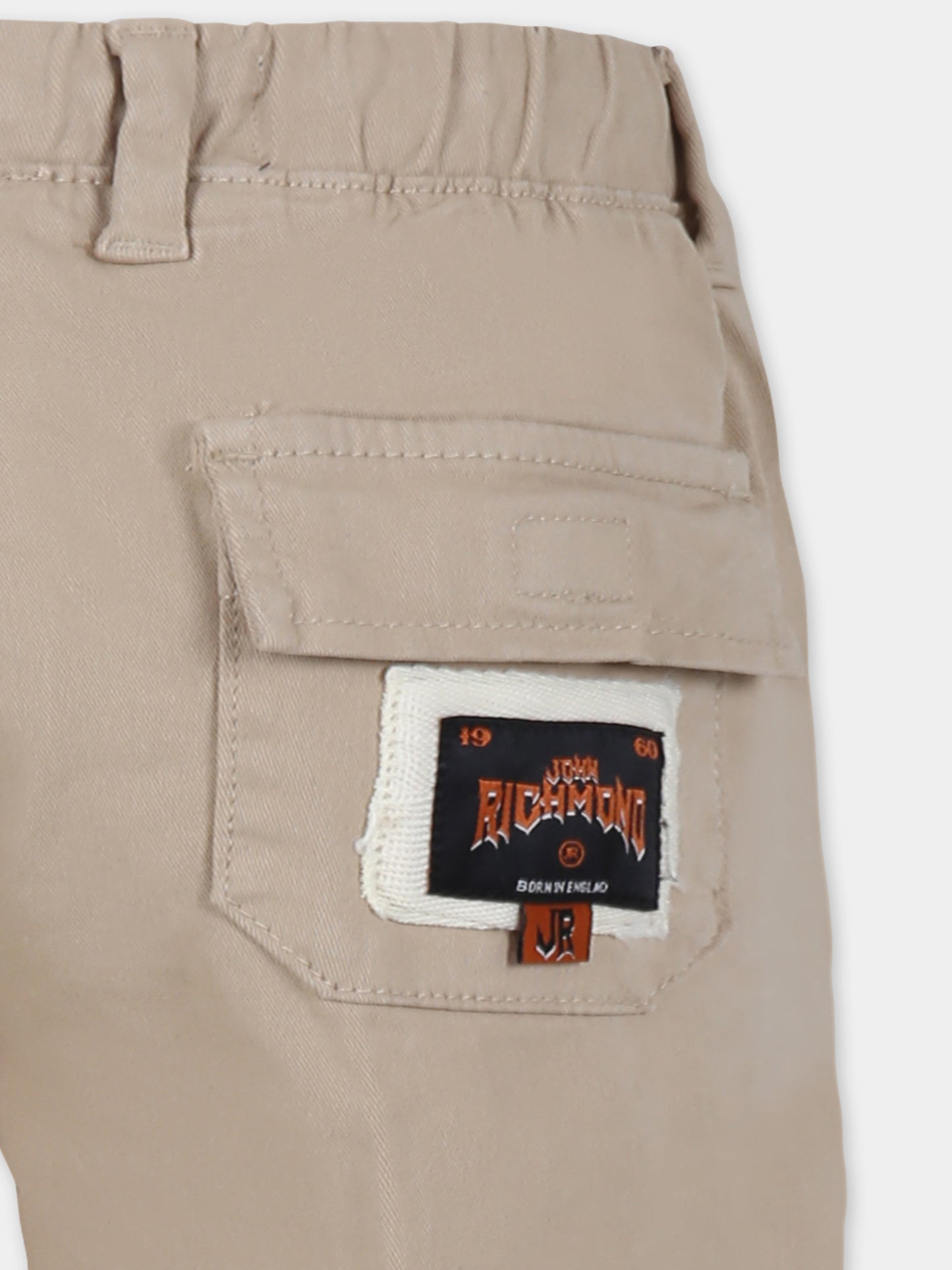 Pantaloni beige per bambino,Richmond,RBA24076PA HUMUS