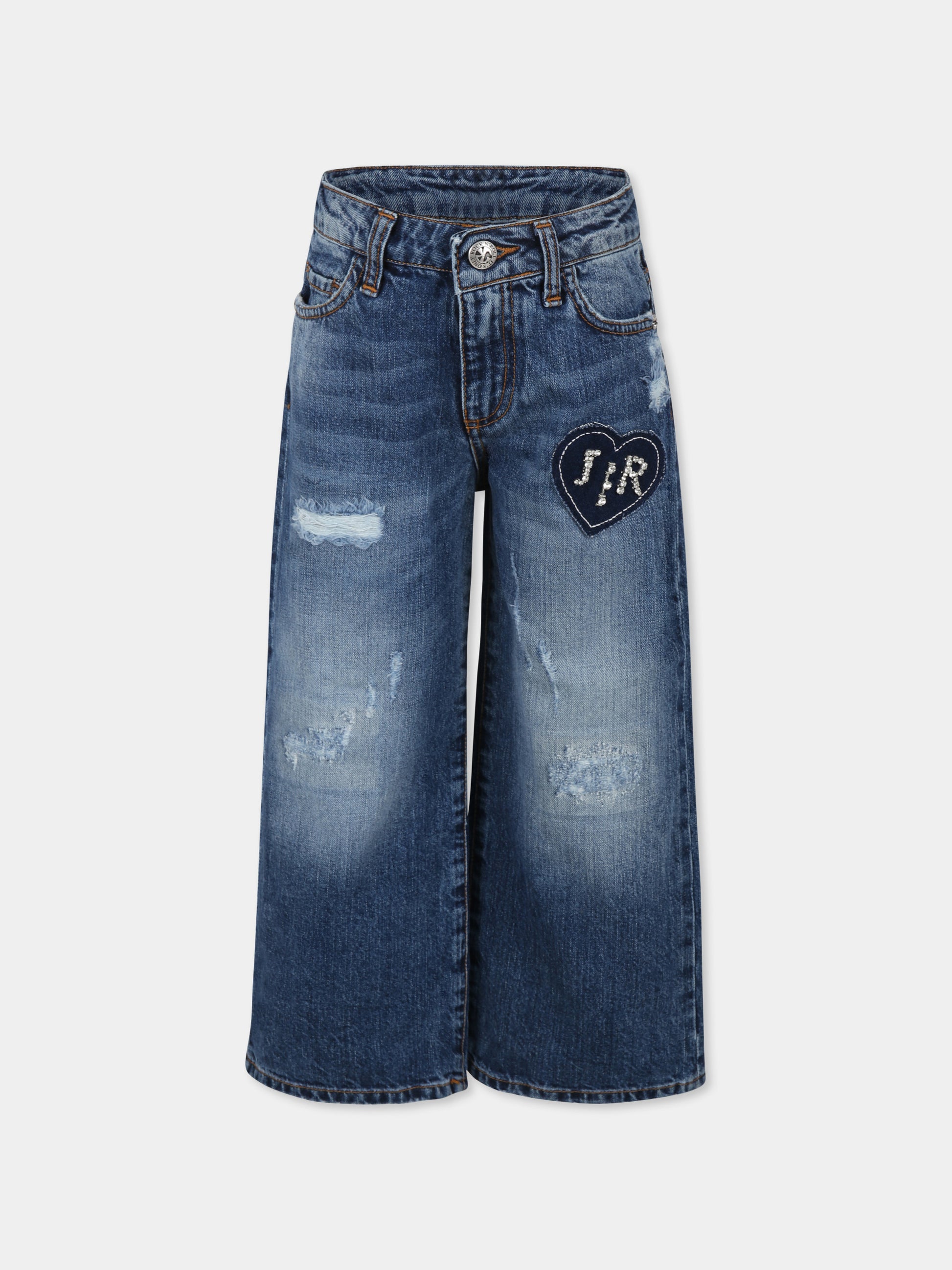 Jeans blu per bambina con logo,Richmond,RGA24126JE DENIM BLUE MEDIUM