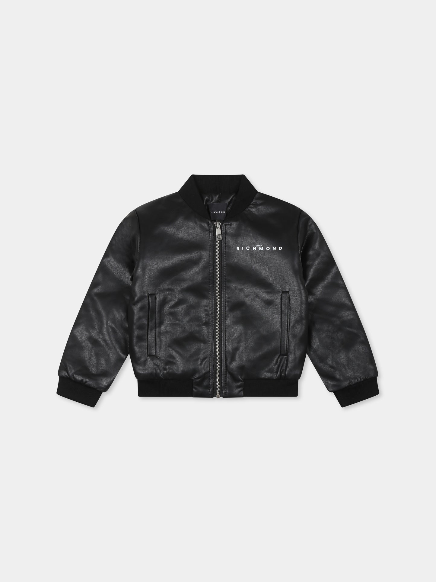 Black bomber jacket for baby boy