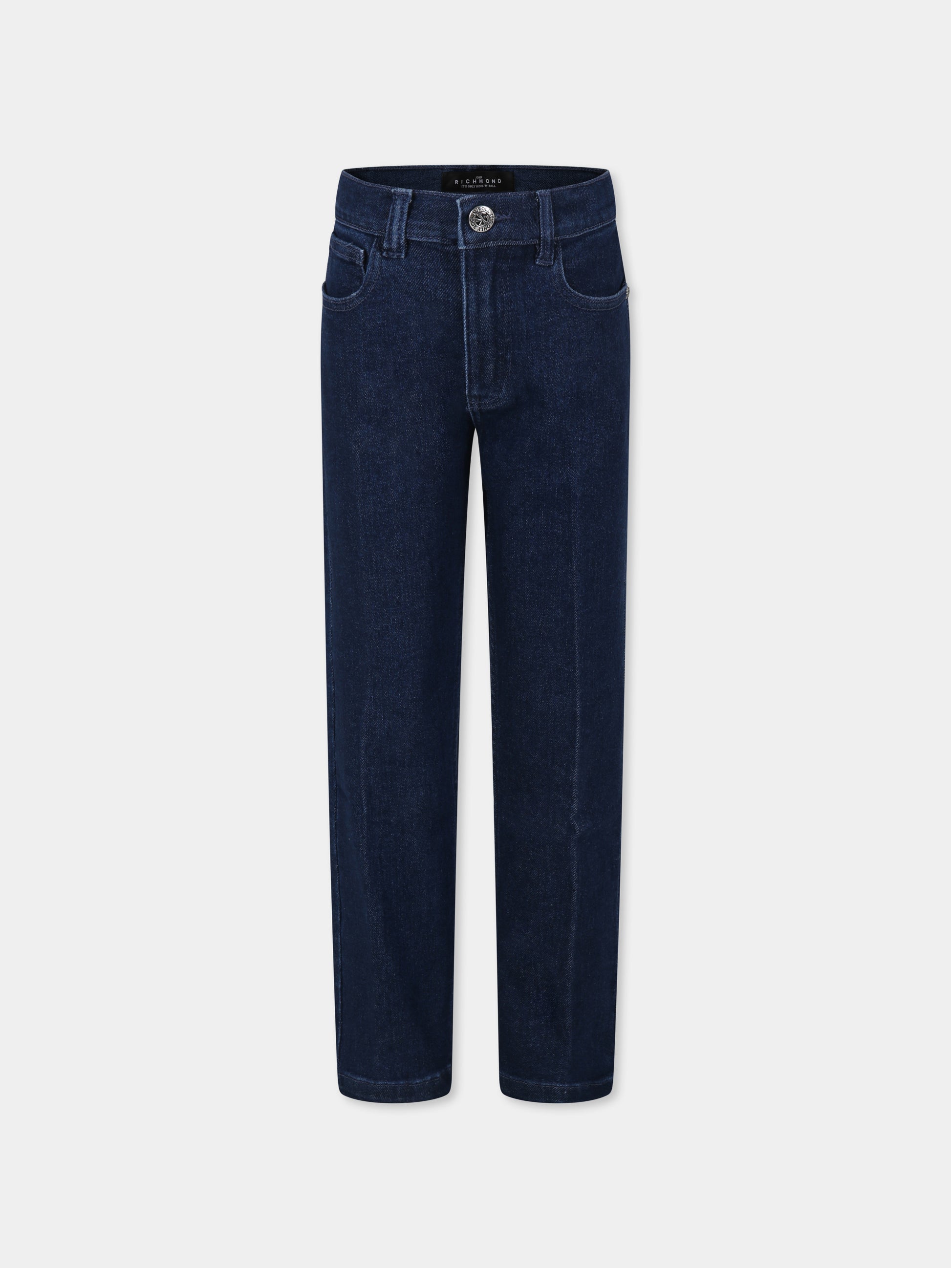 Jeans blu per bambina con logo,Richmond,RGA24130JE DENIM BLUE MEDIUM