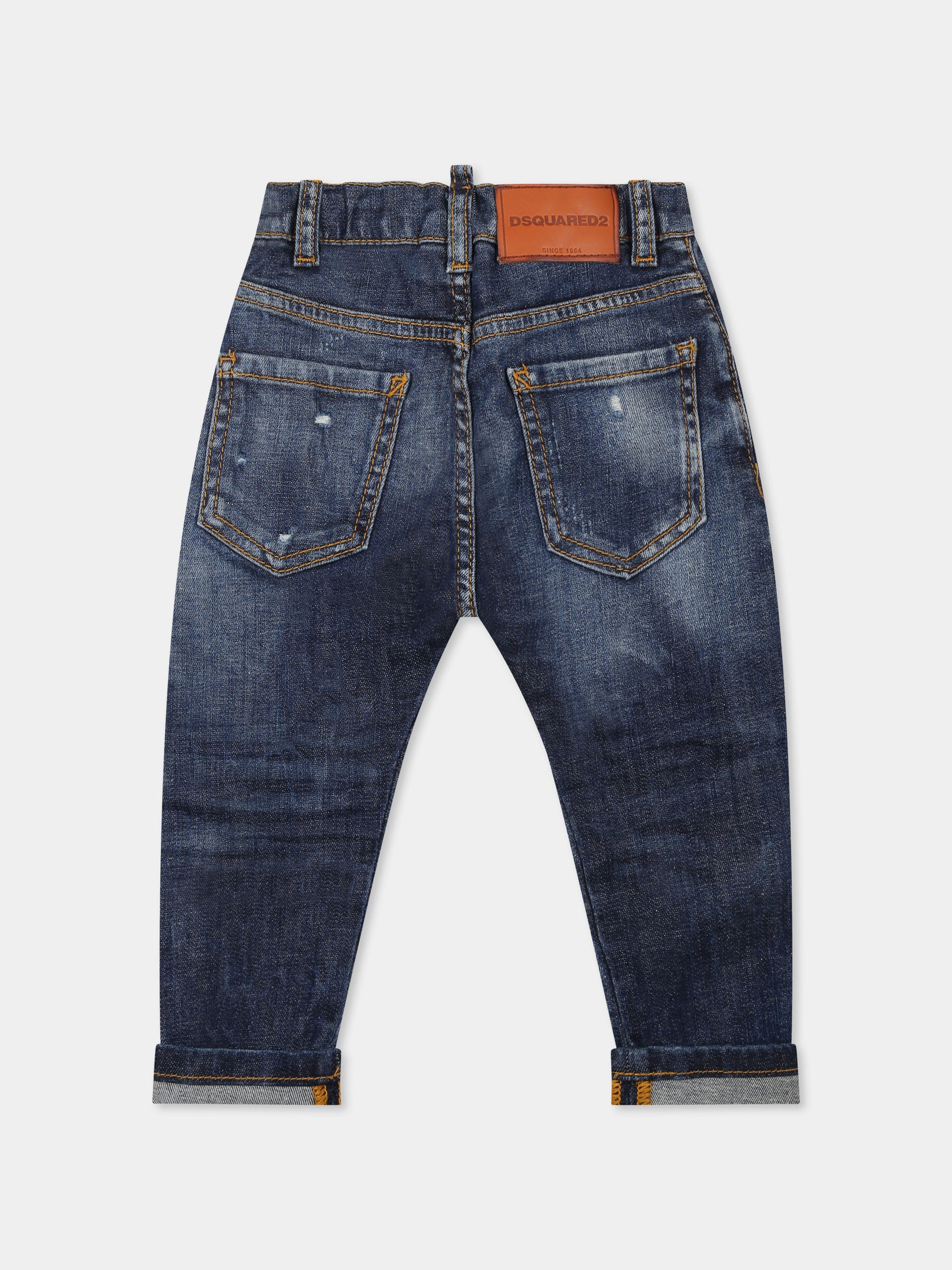 Jeans blu per neonato con logo,Dsquared2,DQ01TC D0A9H DQ01