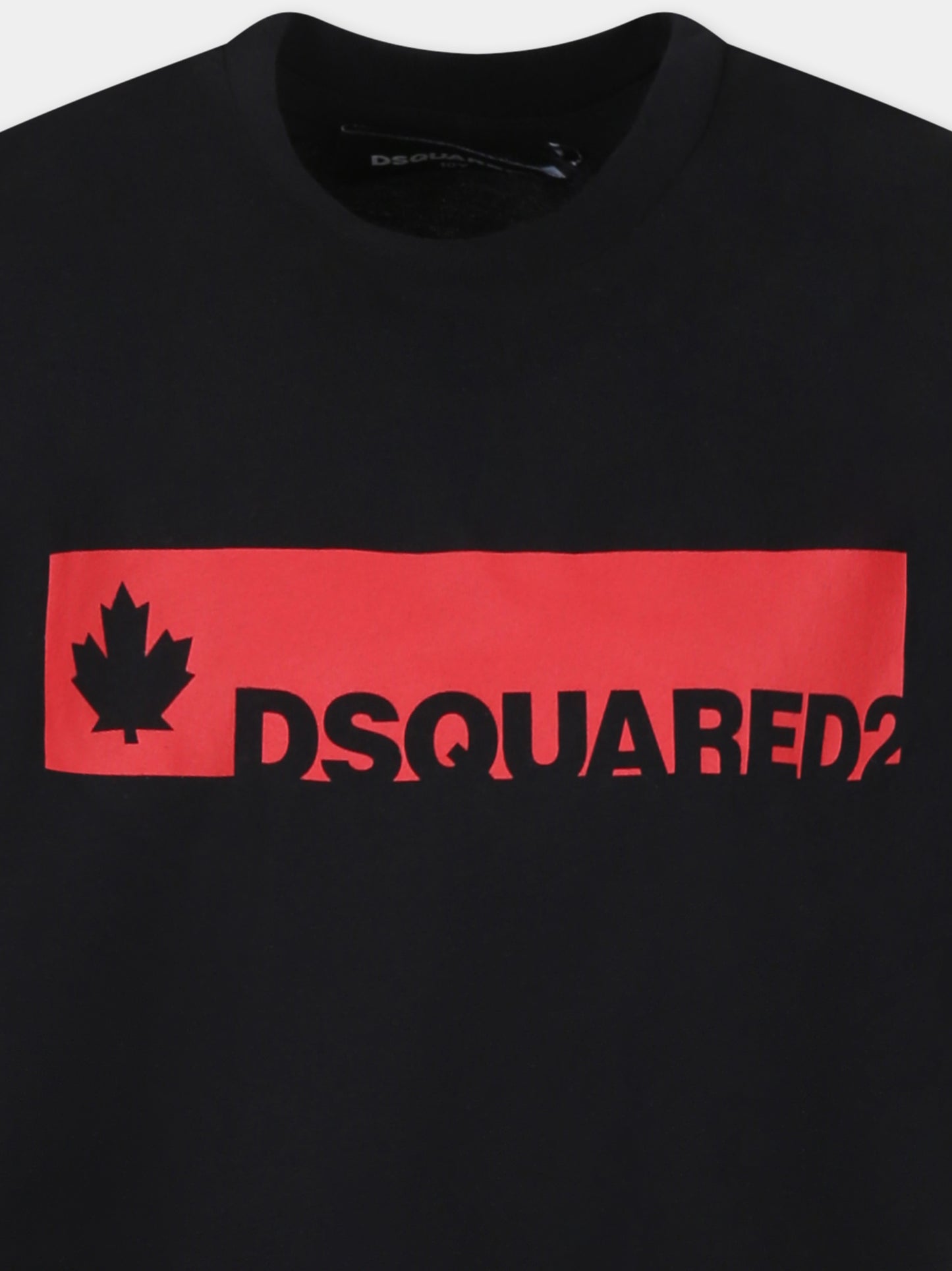 T-shirt nera per bambino con logo,Dsquared2,DQ0790 D002F D2T759U DQ900