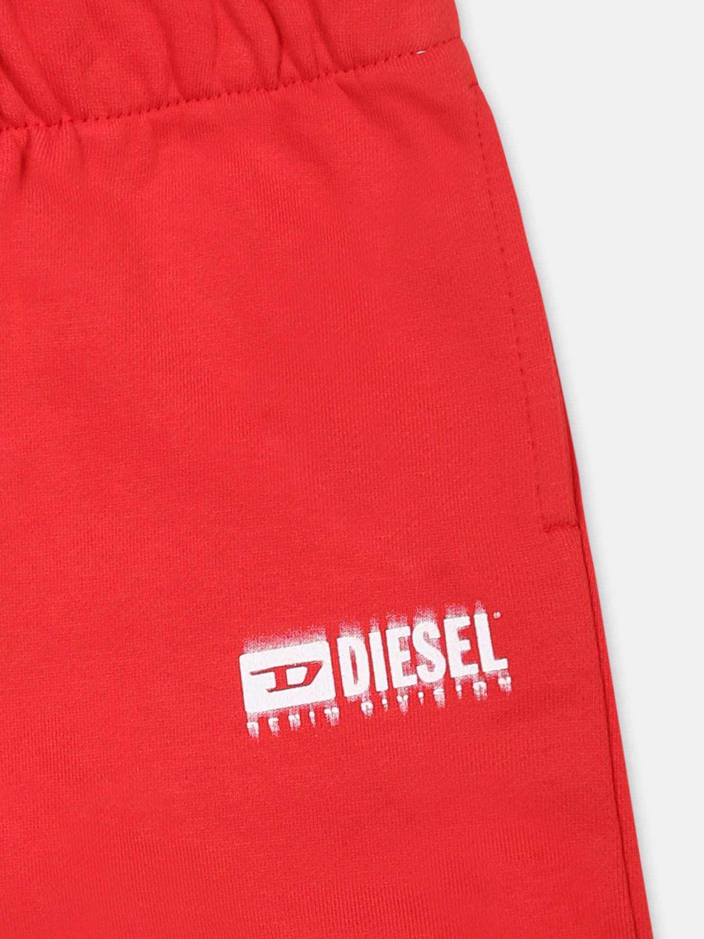 Pantaloni rossi per neonati con logo,Diesel,K00565 KYAVF K457