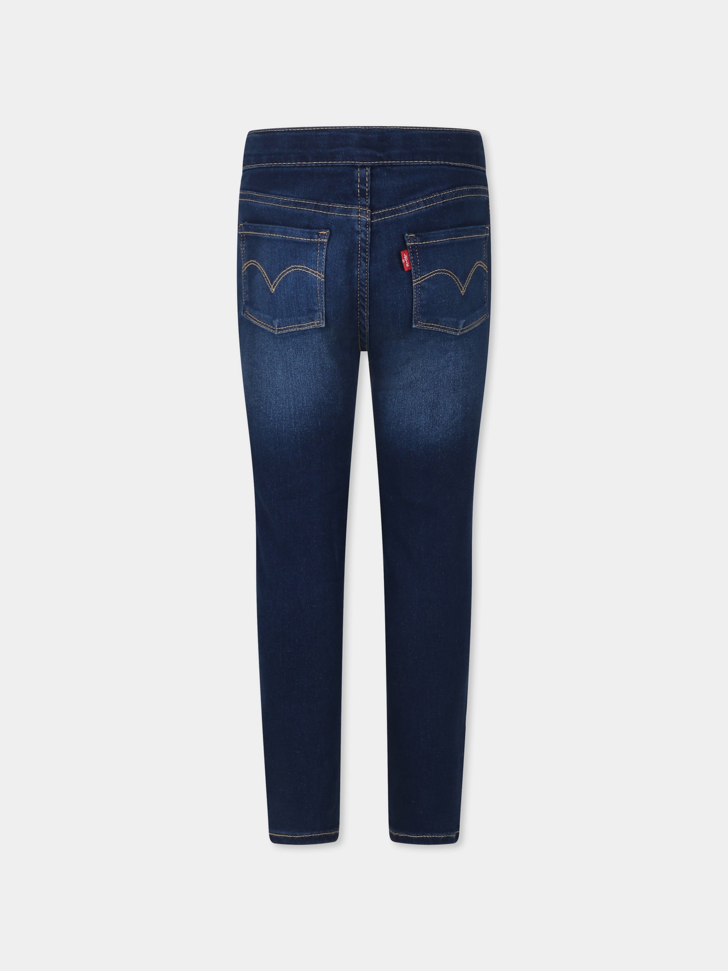 Leggings blu per bambina,Levi's Kids,3EA559 D5M