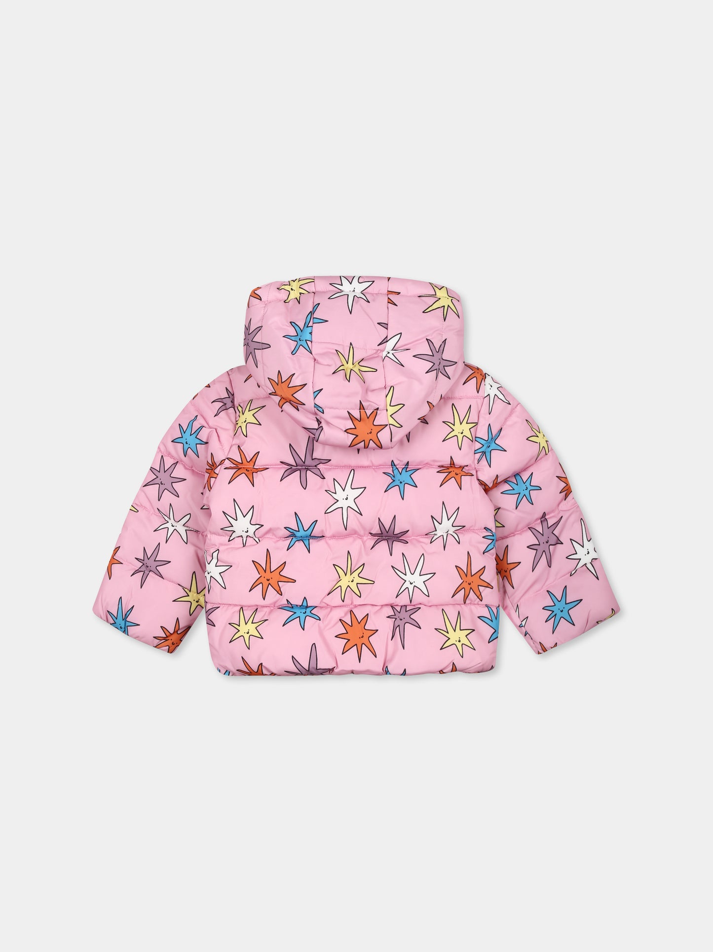 Piumino rosa per neonata con stelle all over,Stella Mccartney Kids,TV2007 Z2259 50GMC