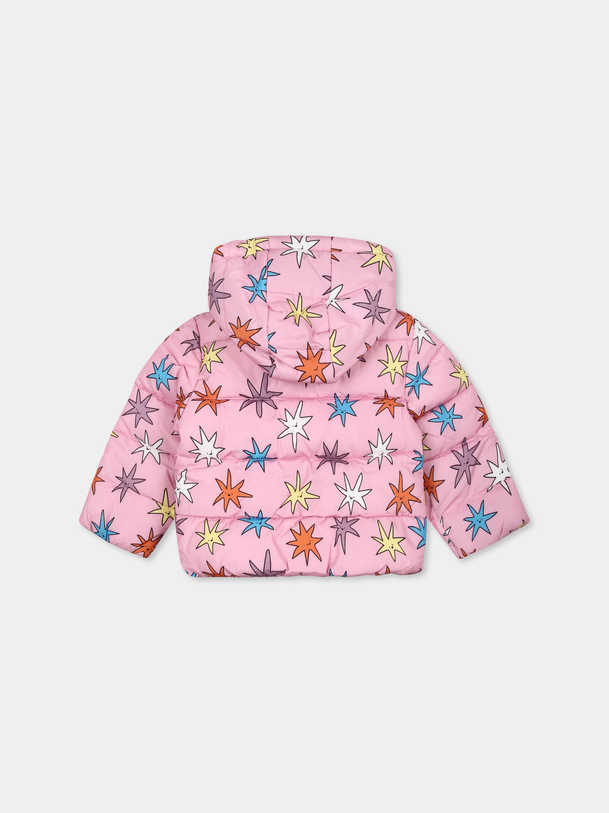 Piumino rosa per neonata con stelle all over,Stella Mccartney Kids,TV2007 Z2259 50GMC