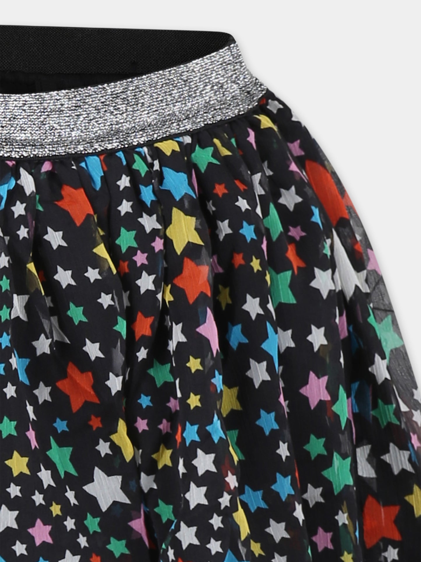 Gonna nera per bambina con stelle all over,Stella Mccartney Kids,TV7B21 Z2069 930MC