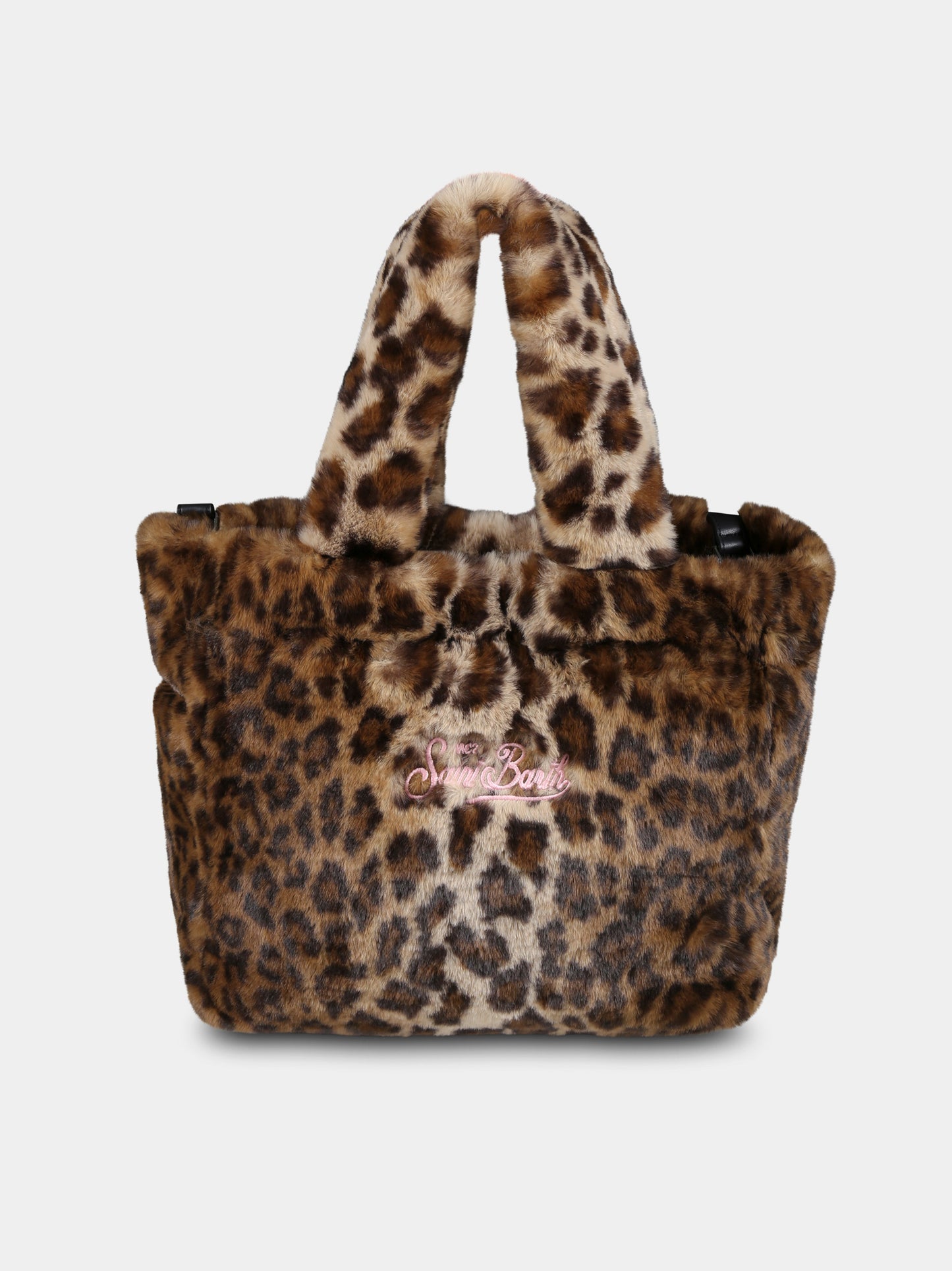 Borsa marrone Colette per bambina con logo e stampa maculata,Mc2 Saint Barth,COL0022 01693G