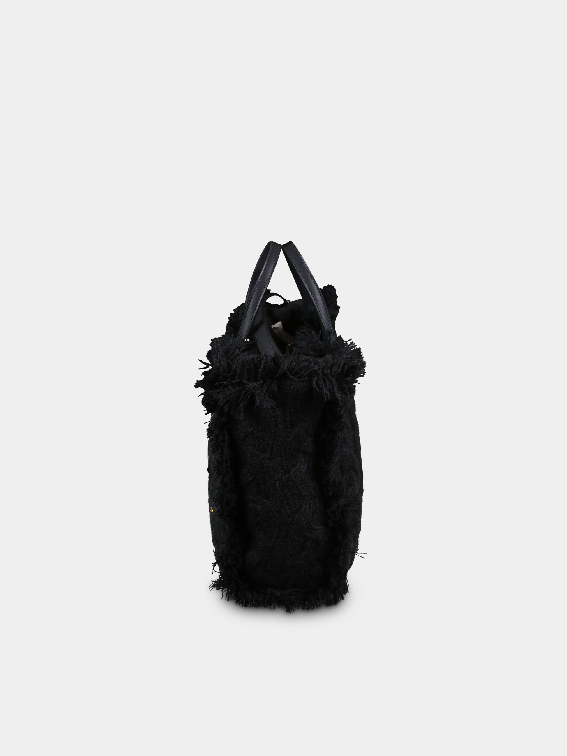 Borsa nera Colette per bambina con logo,Mc2 Saint Barth,COL0003 01357G