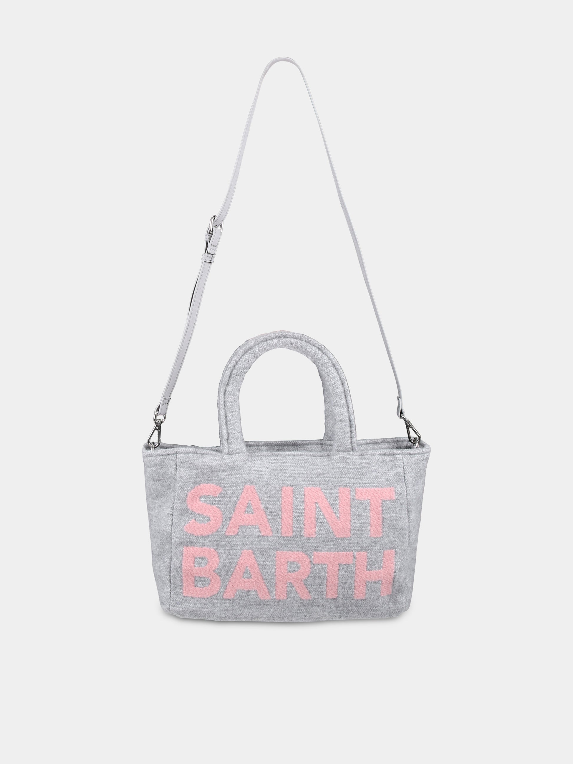 Borsa grigia per bambina con logo,Mc2 Saint Barth,CLRI001 00072E