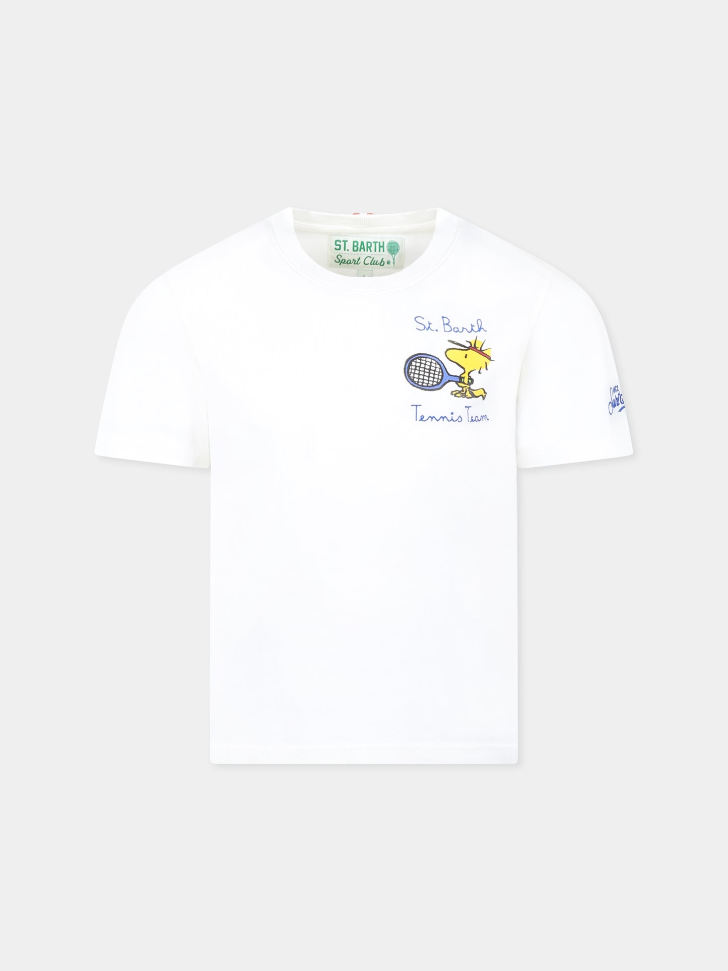 T-shirt bianca per bambino con Woodstock,Mc2 Saint Barth,CAM0001 - 00849G