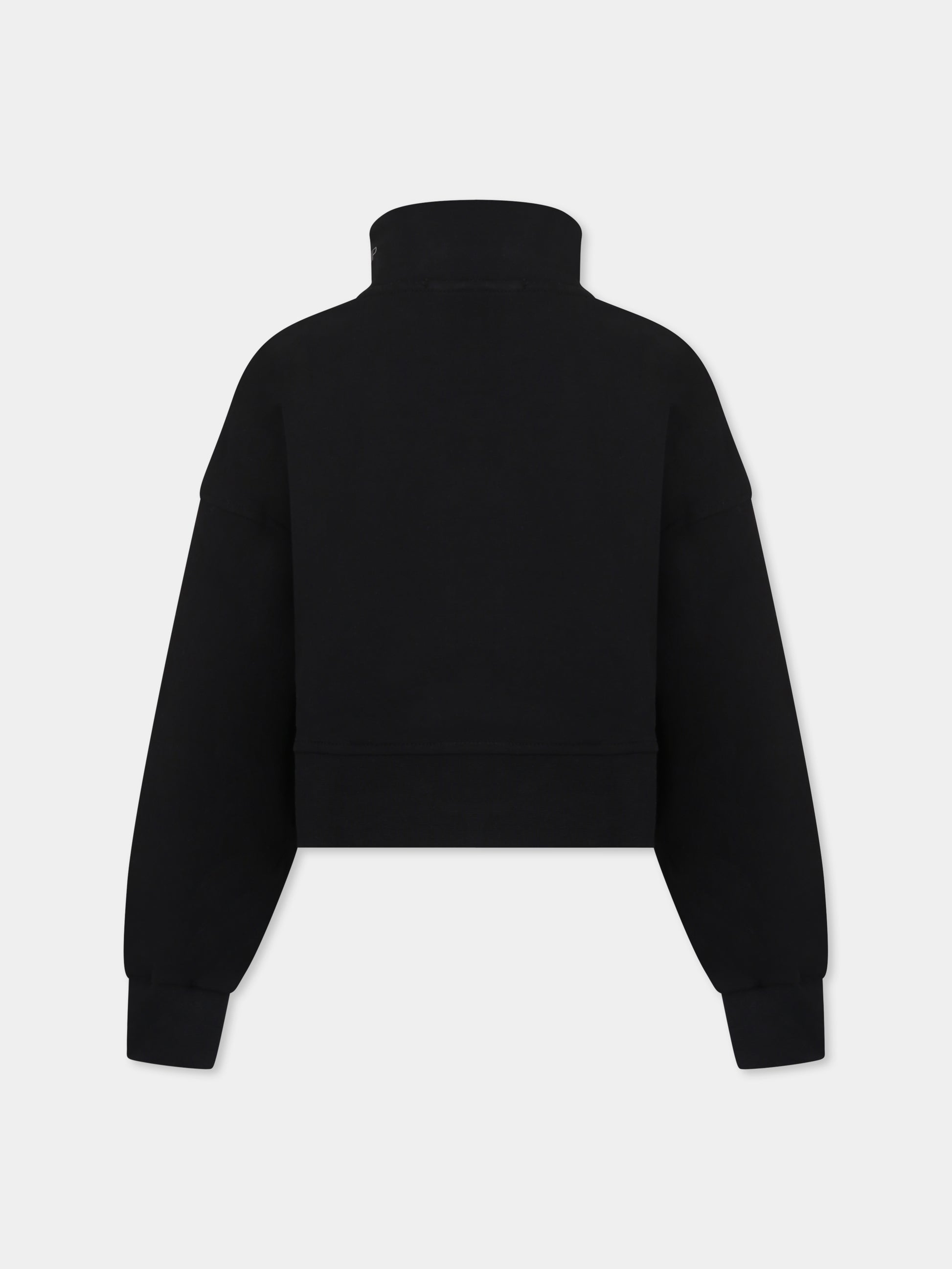 Felpa nera per bambina con logo e borchie,Pinko,F4PIJGZS045 110