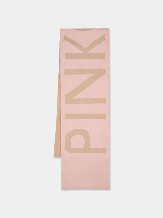 Sciarpa rosa per bambina con logo,Pinko,F4PIBGSC131 261