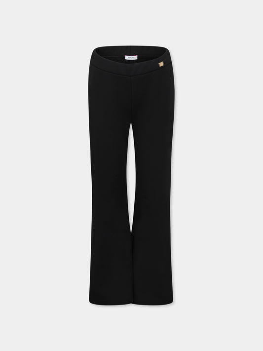 Pantaloni neri per bambina con logo,Pinko,F4PIJGPA142 110