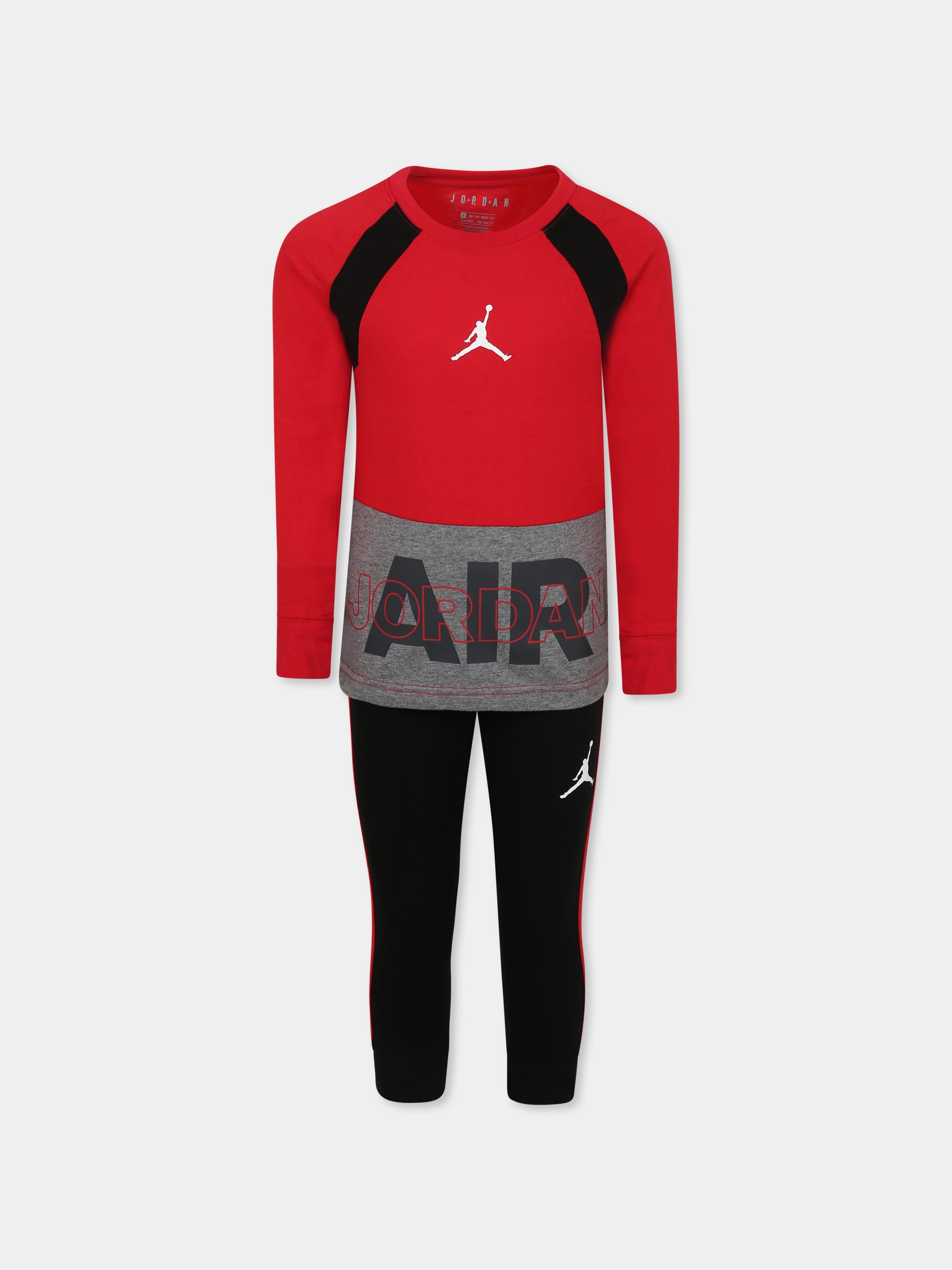 Completo rosso per bambino con Jumpman,Jordan,85C053 KR5