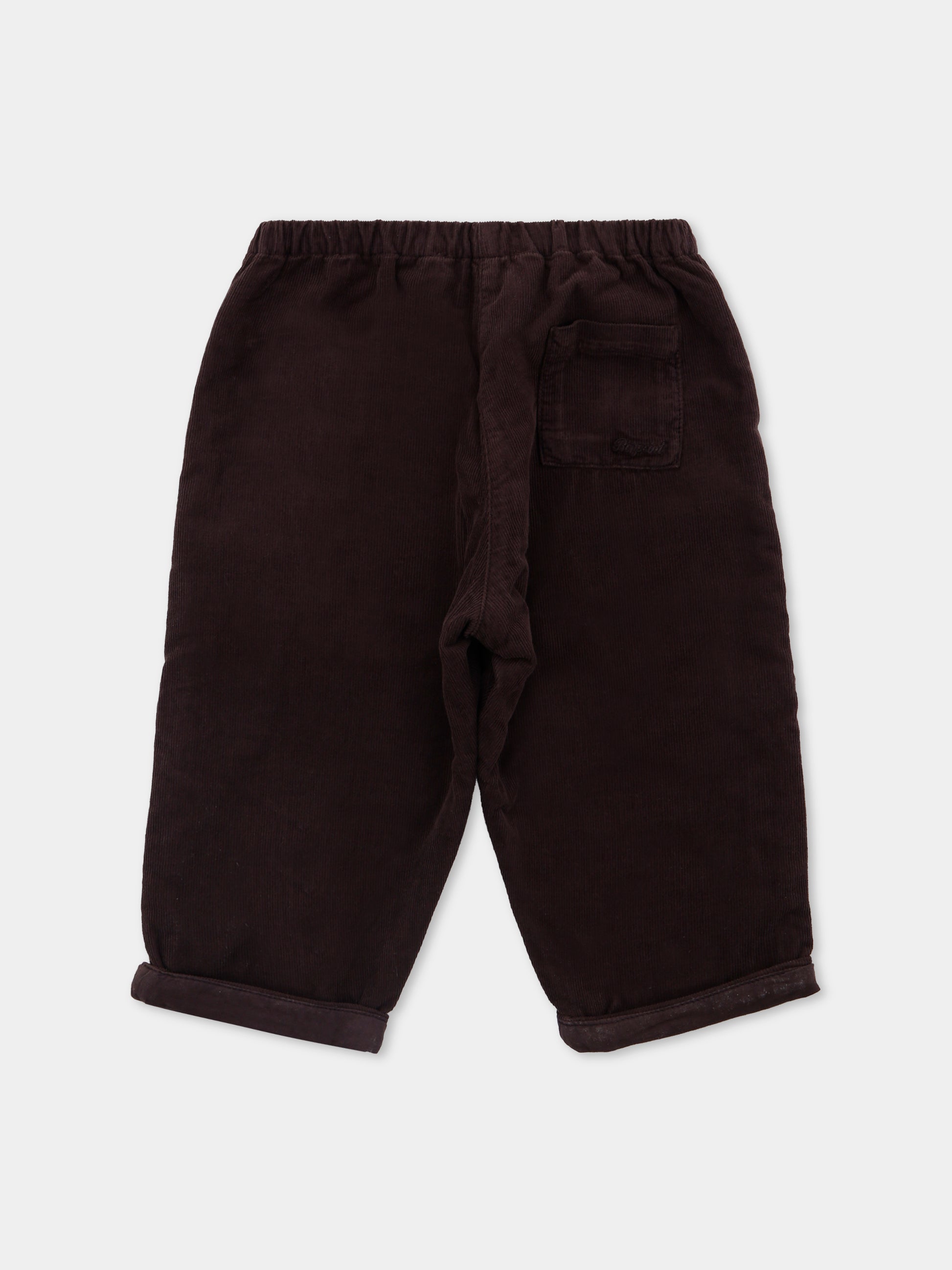 Pantaloni marroni per neonato con logo,Bonpoint,W05YPAW00001 068