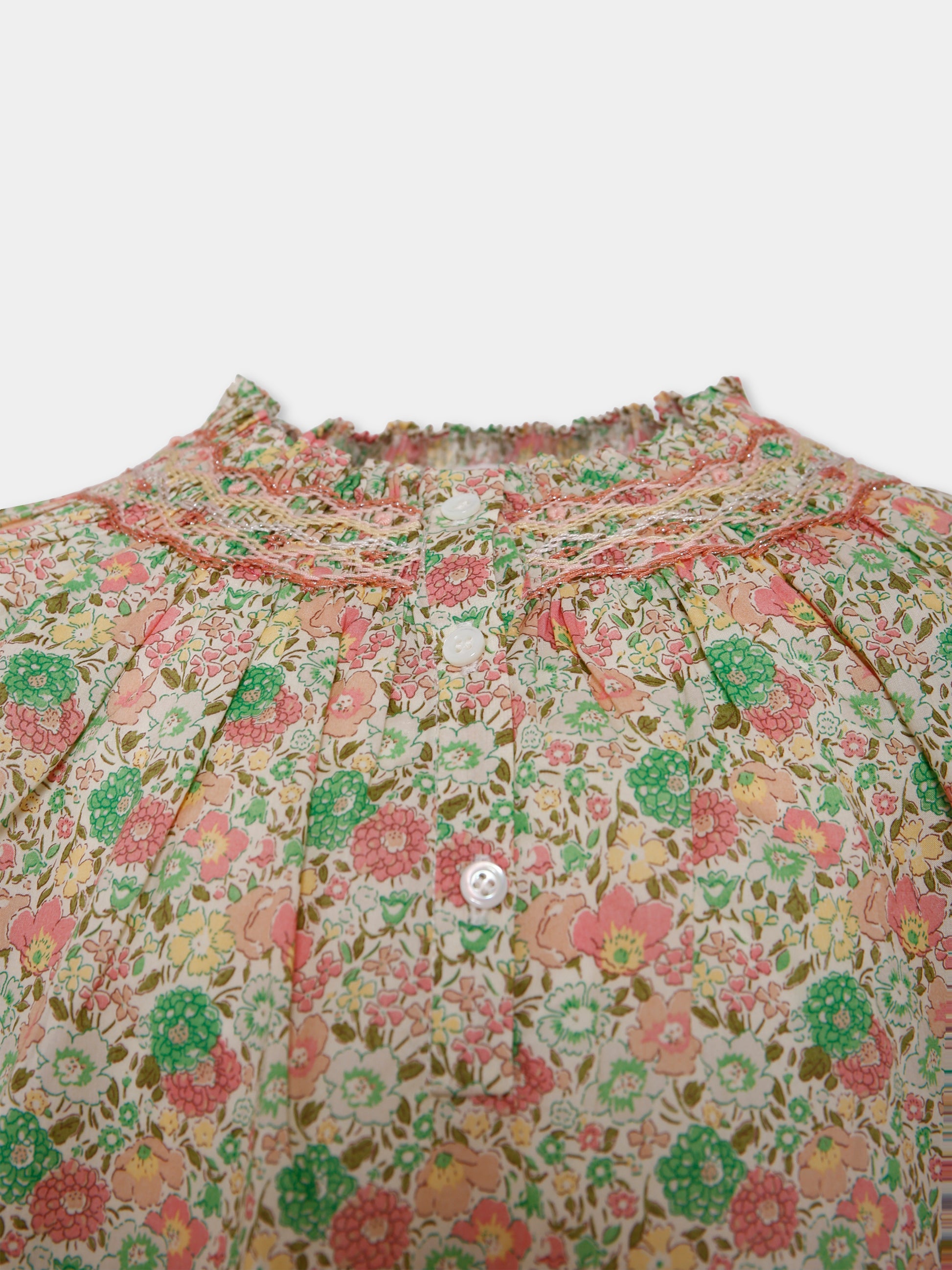 Camicia multicolor per bambina con stampa floreale,Bonpoint,W05GBLW00002 521
