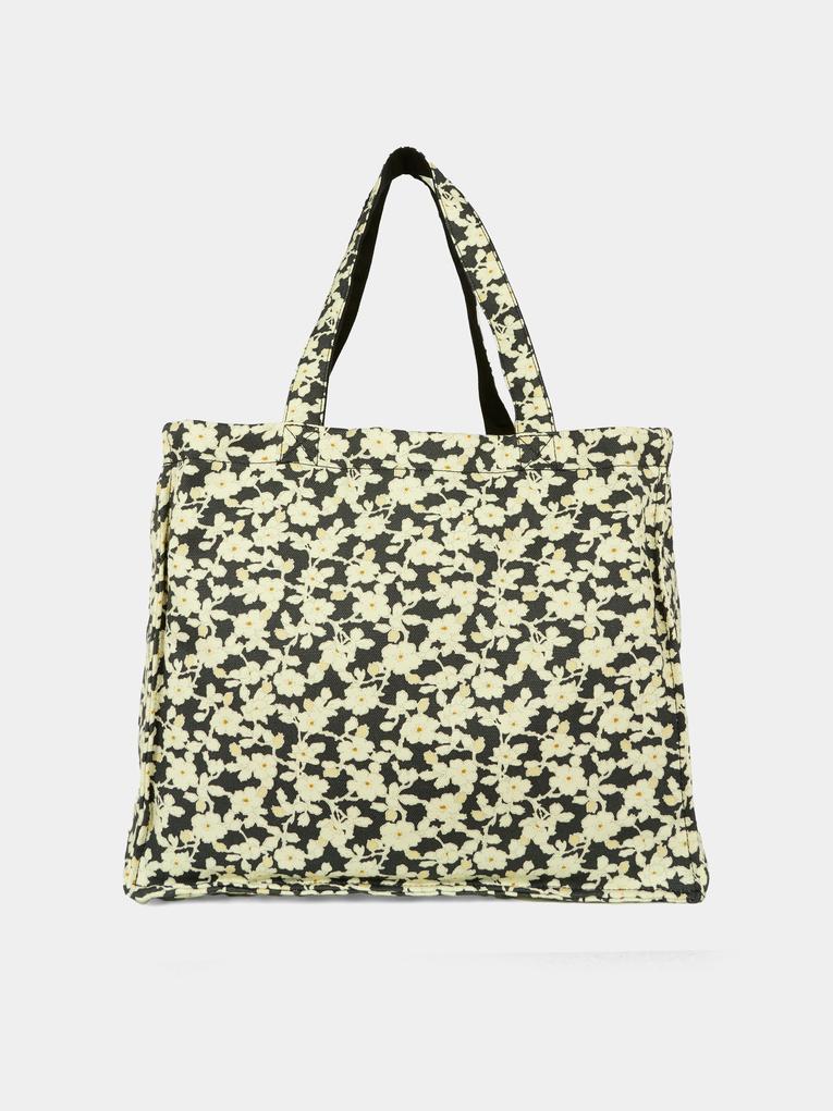 Borsa reversibile nera per bambina con stampa floreale,Bonpoint,P05GBAW00001 599C