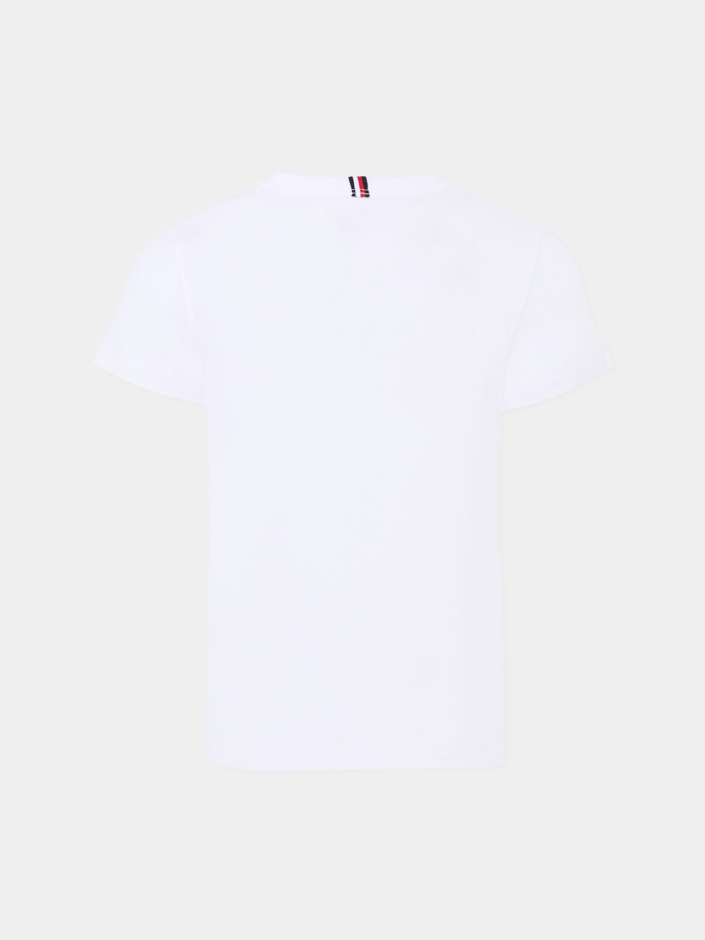 T-shirt bianca per bambino con logo blu,Tommy Hilfiger Junior,25CTHKB0KB09800 YBR