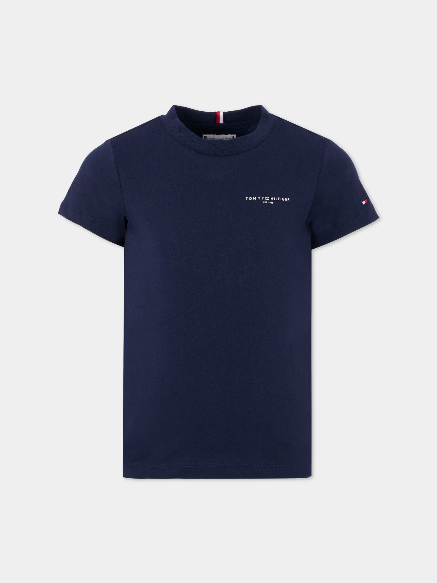 T-shirt blu per bambini con logo,Tommy Hilfiger Junior,25CTHKS0KS00594 C1G