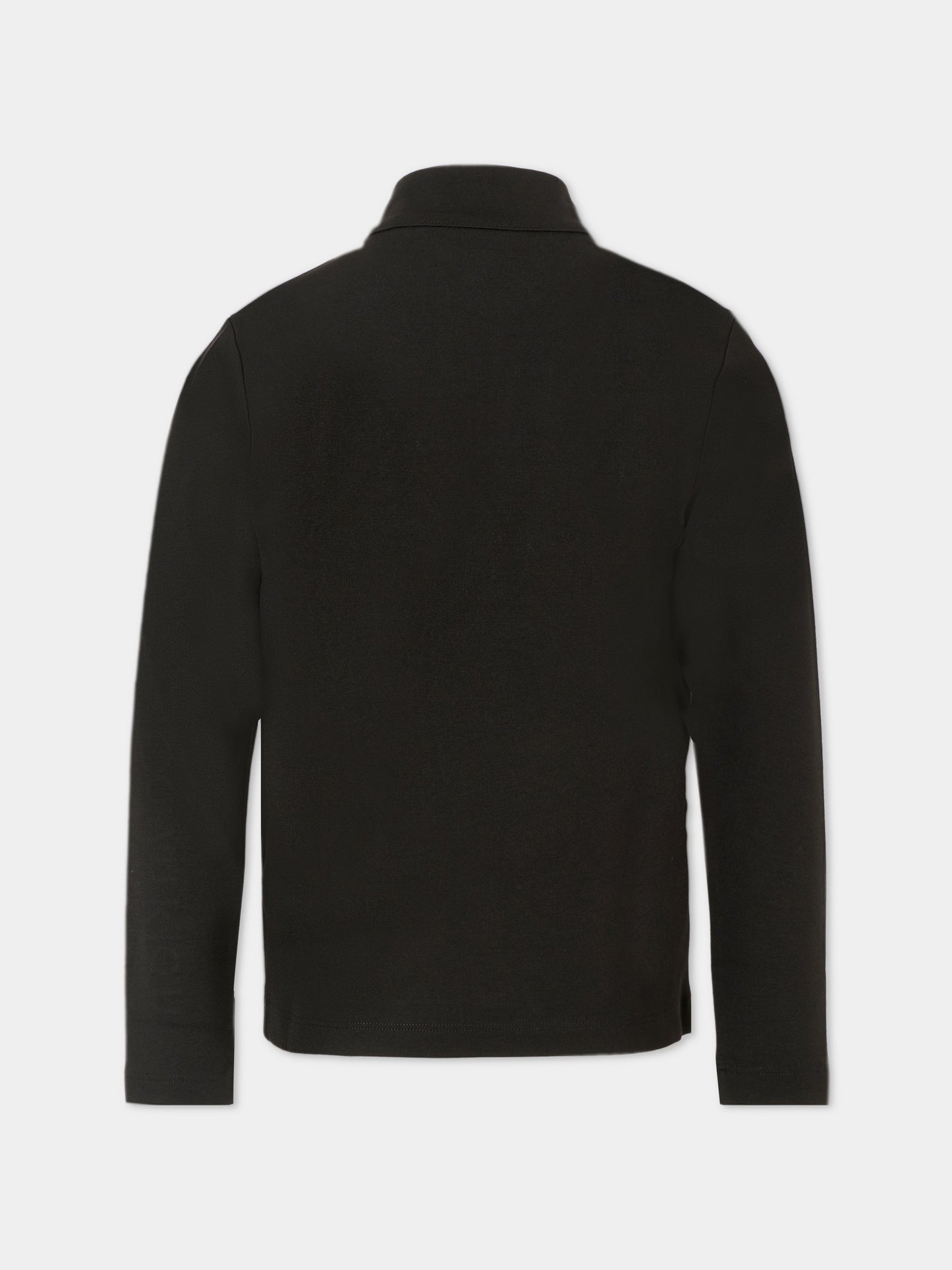 T-shirt nera per bambina con logo ricamato,Calvin Klein Kids,25CCKIG0IG02978 BEH