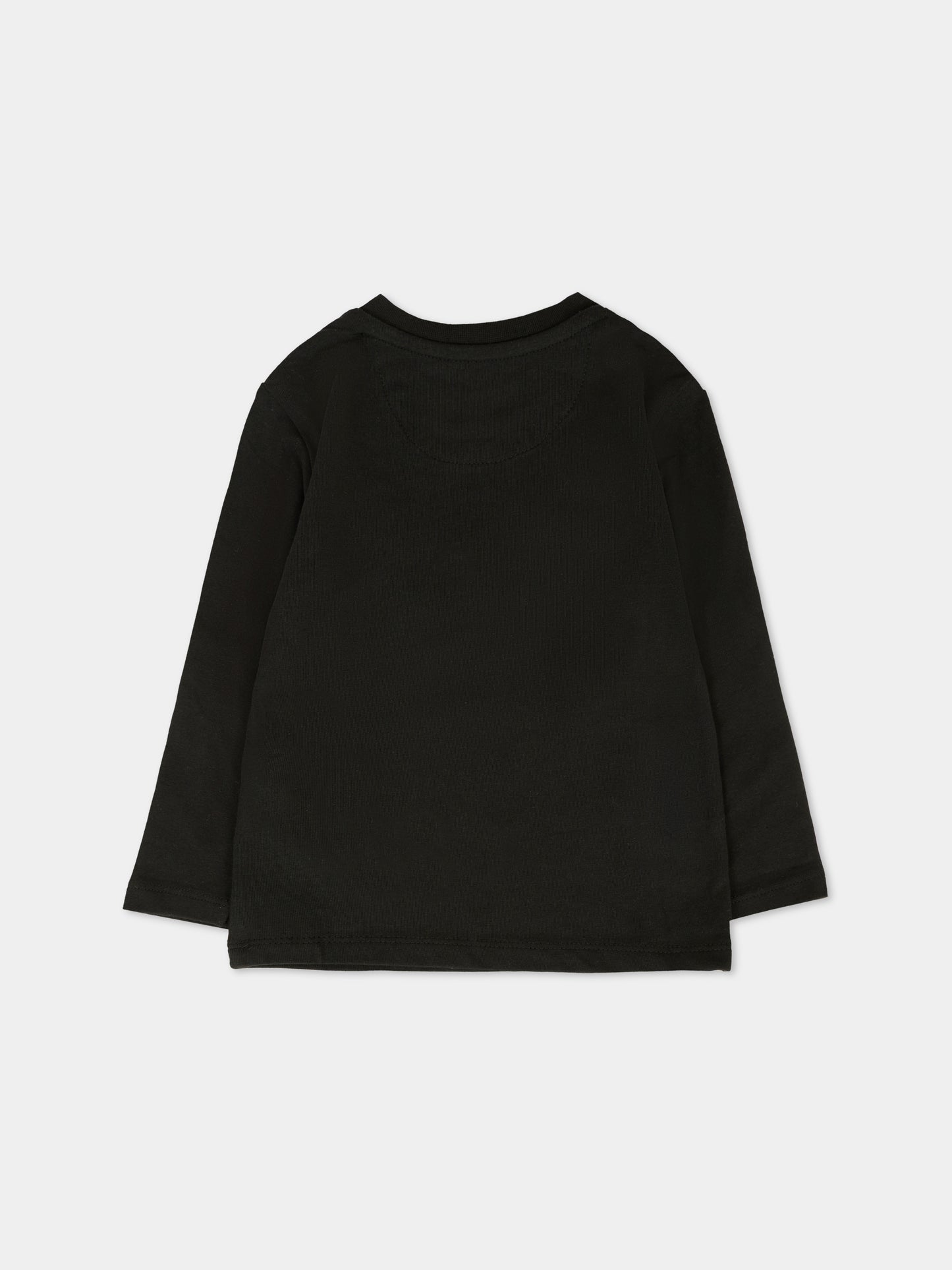 T-shirt nera per neonati con logo,Calvin Klein Kids,25CCKIN0IN00005 BEH