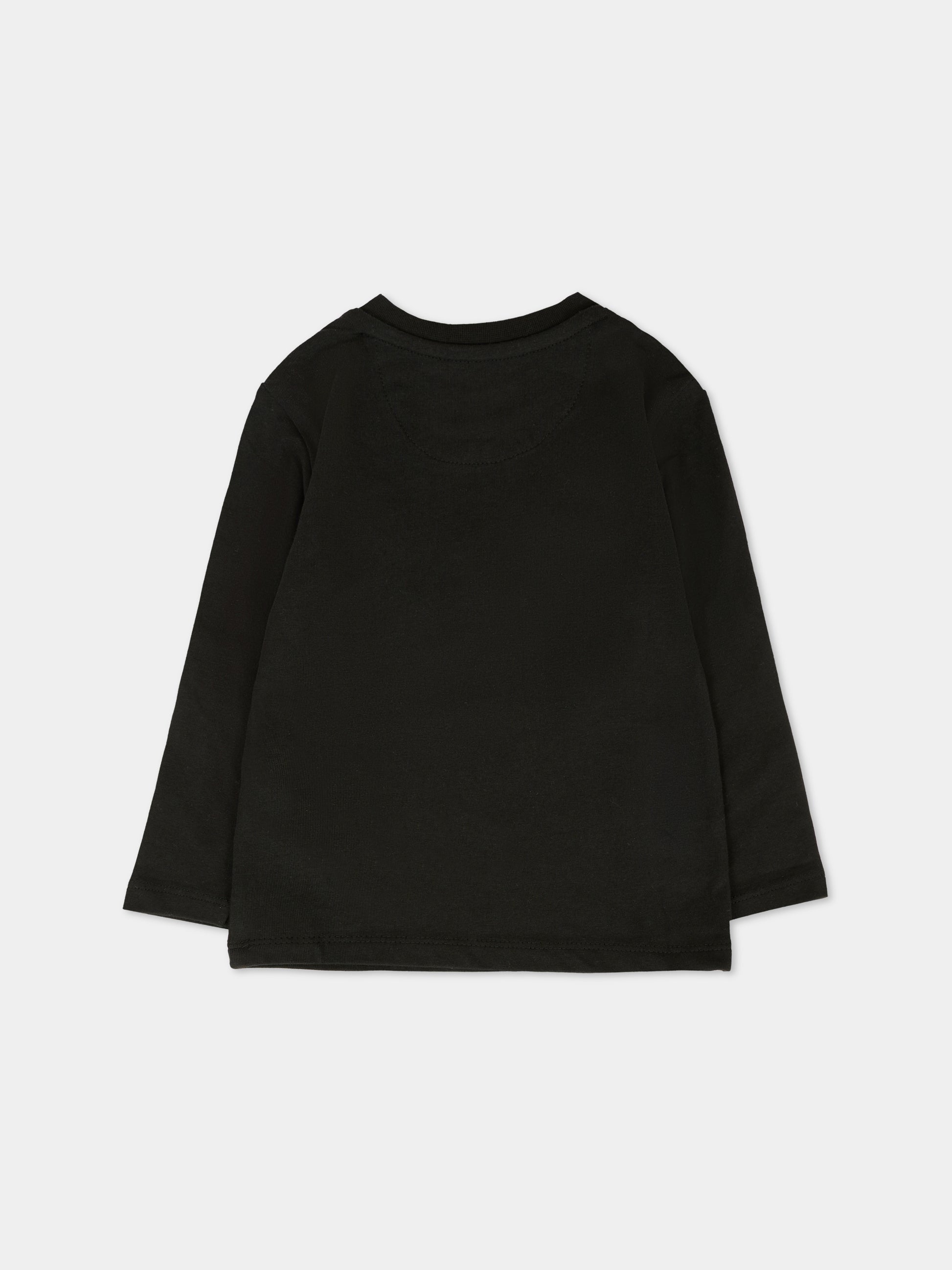T-shirt nera per neonati con logo,Calvin Klein Kids,25CCKIN0IN00005 BEH