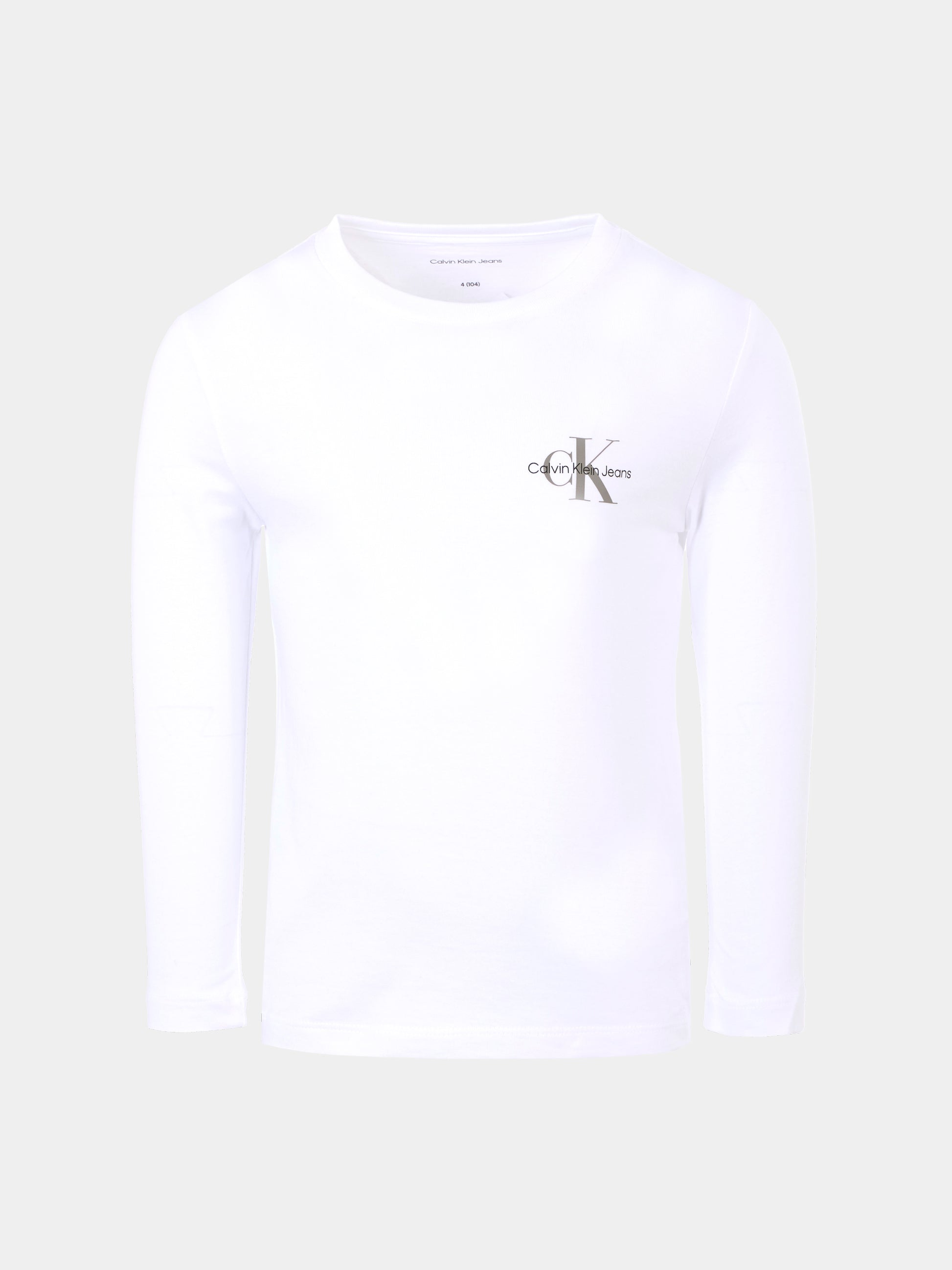 T-shirt bianca per bambini con logo nero,Calvin Klein Kids,25CCKIU0IU00677 YAF