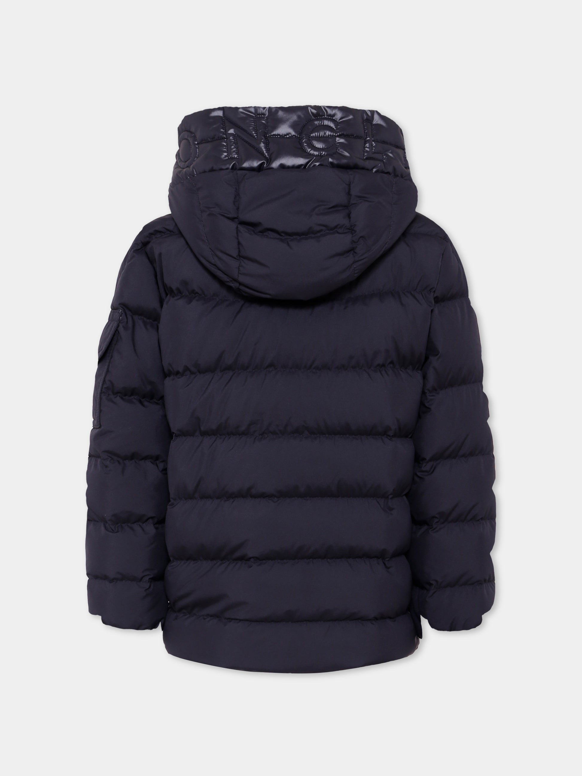 Piumino Najan blu per bambino con logo,Moncler Kids,K2954 - 1A00004 - 597YW 778