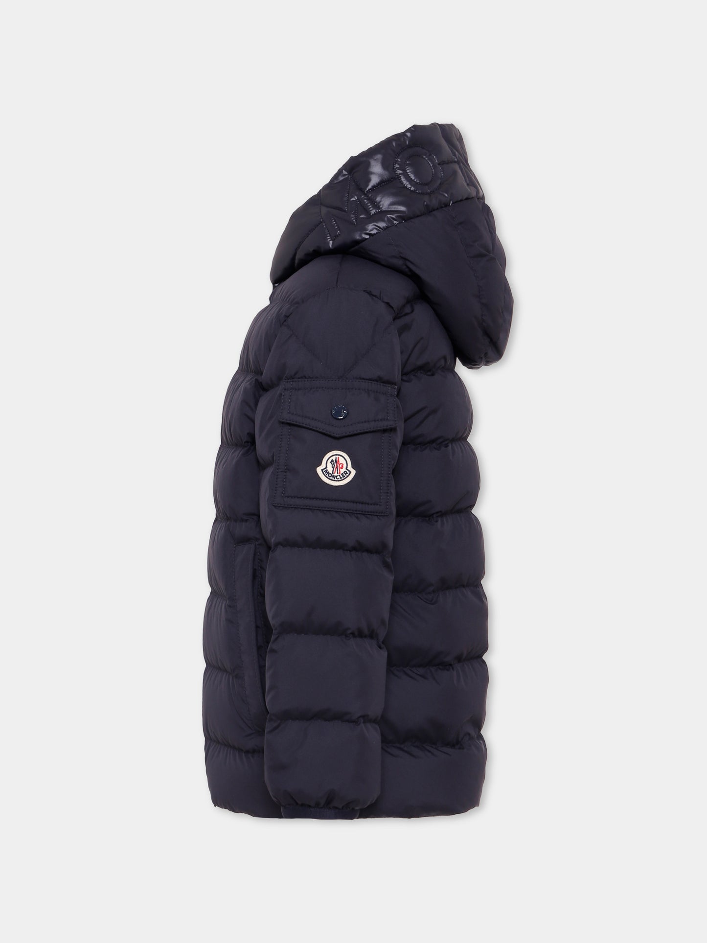Piumino Najan blu per bambino con logo,Moncler Kids,K2954 - 1A00004 - 597YW 778