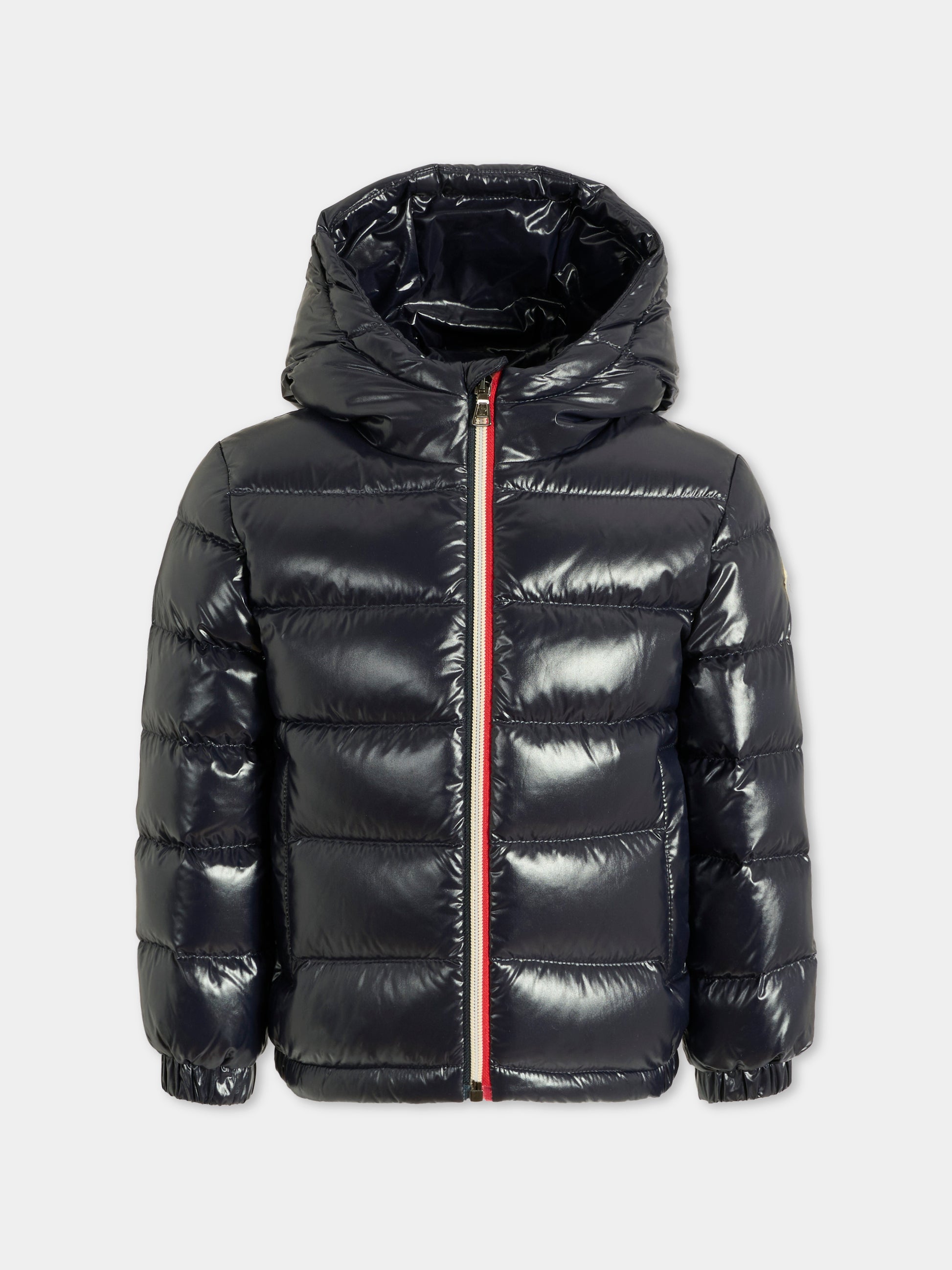 Piumino New Aubert blu per bambino con logo,Moncler Kids,K2954 - 1A00022 - 597Z8 742