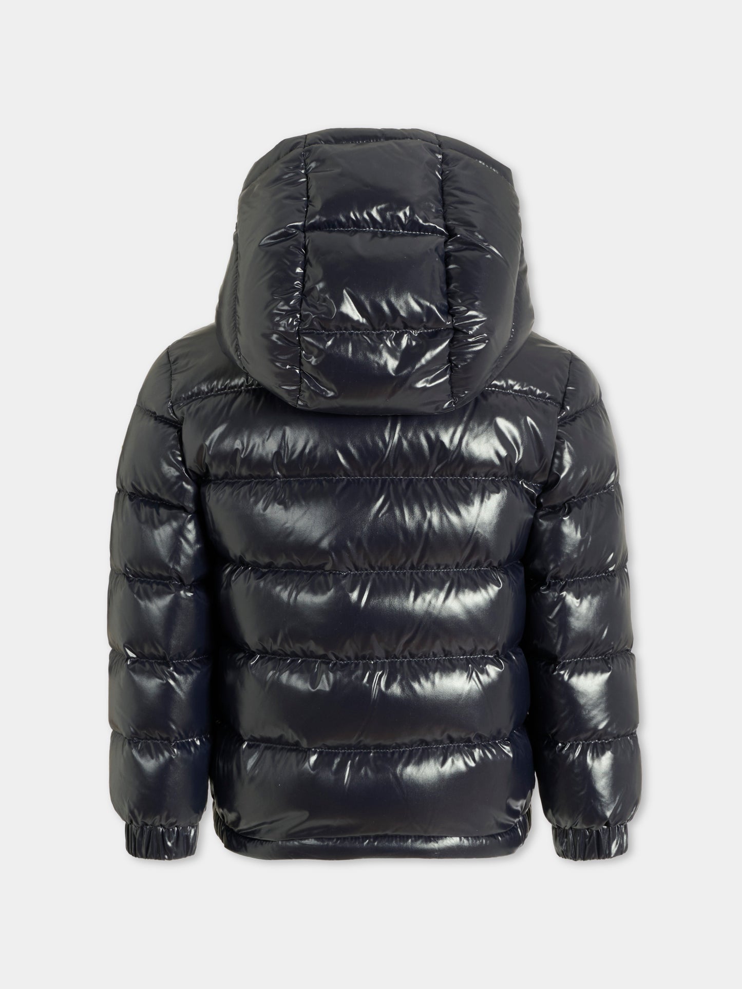 Piumino New Aubert blu per bambino con logo,Moncler Kids,K2954 - 1A00022 - 597Z8 742