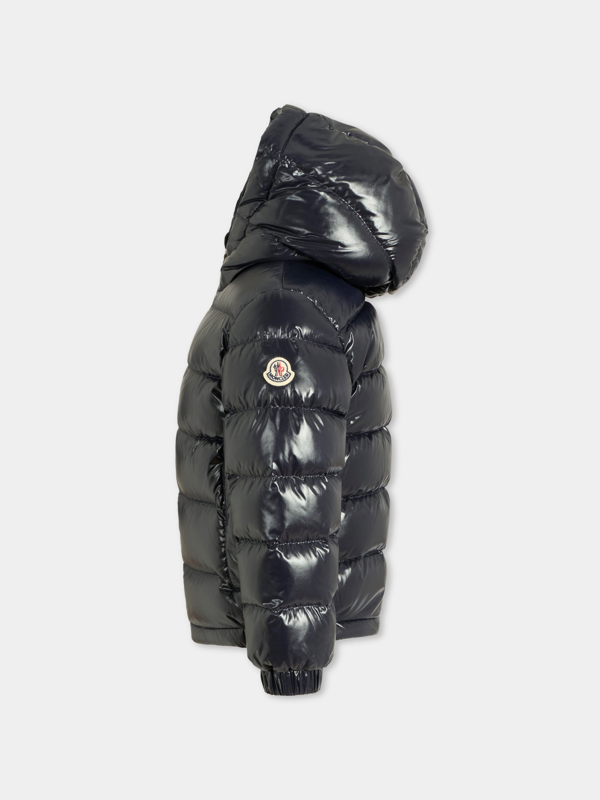 Piumino New Aubert blu per bambino con logo,Moncler Kids,K2954 - 1A00022 - 597Z8 742