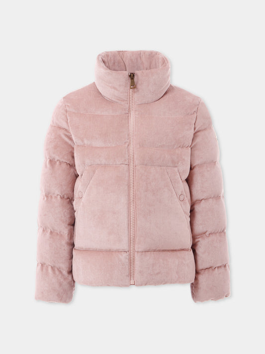 Piumino Marth rosa per bambina con logo,Moncler Kids,K2954 - 1A00033 - 598QF 53D