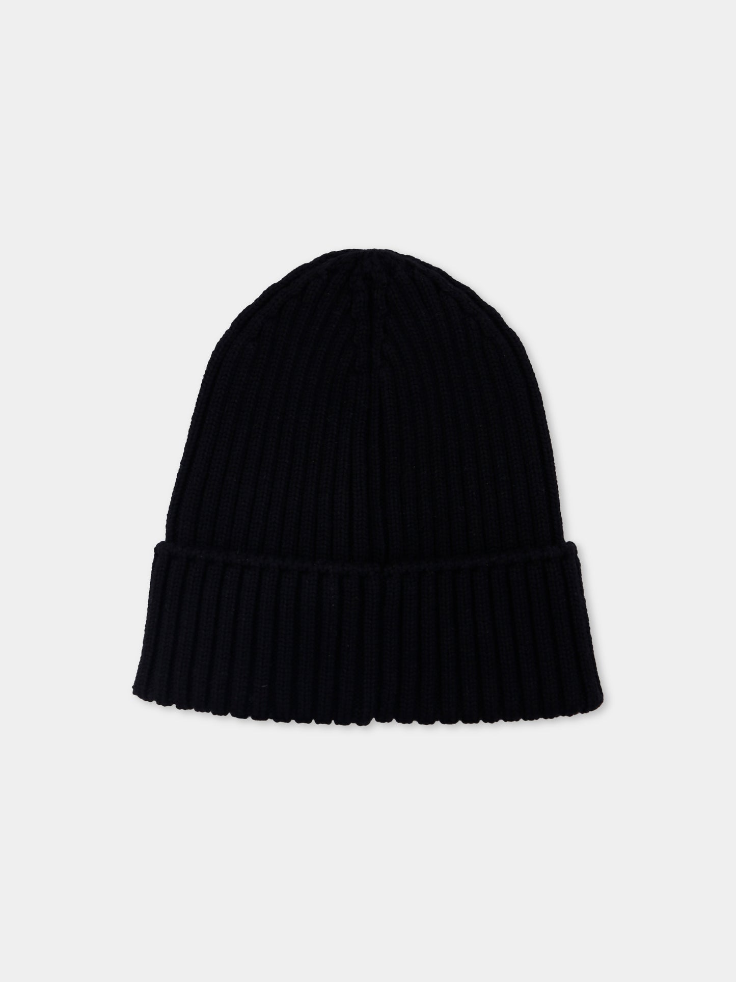 Berretto nero per bambini con logo,Moncler Kids,K2954 - 3B00009 - M1131 999