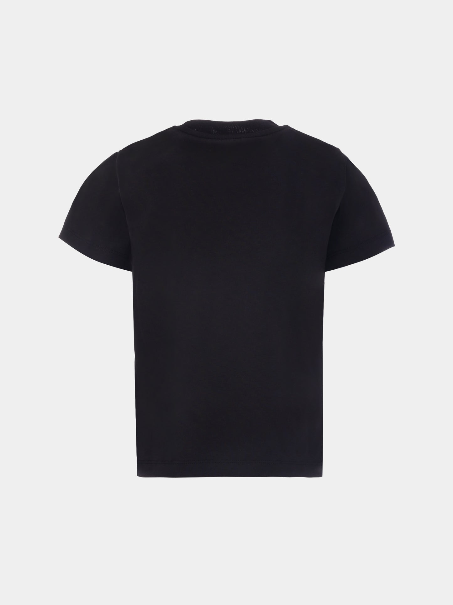 T-shirt nera per bambini con logo,Moncler Kids,K2954 - 8C00018 - 89AFV 999