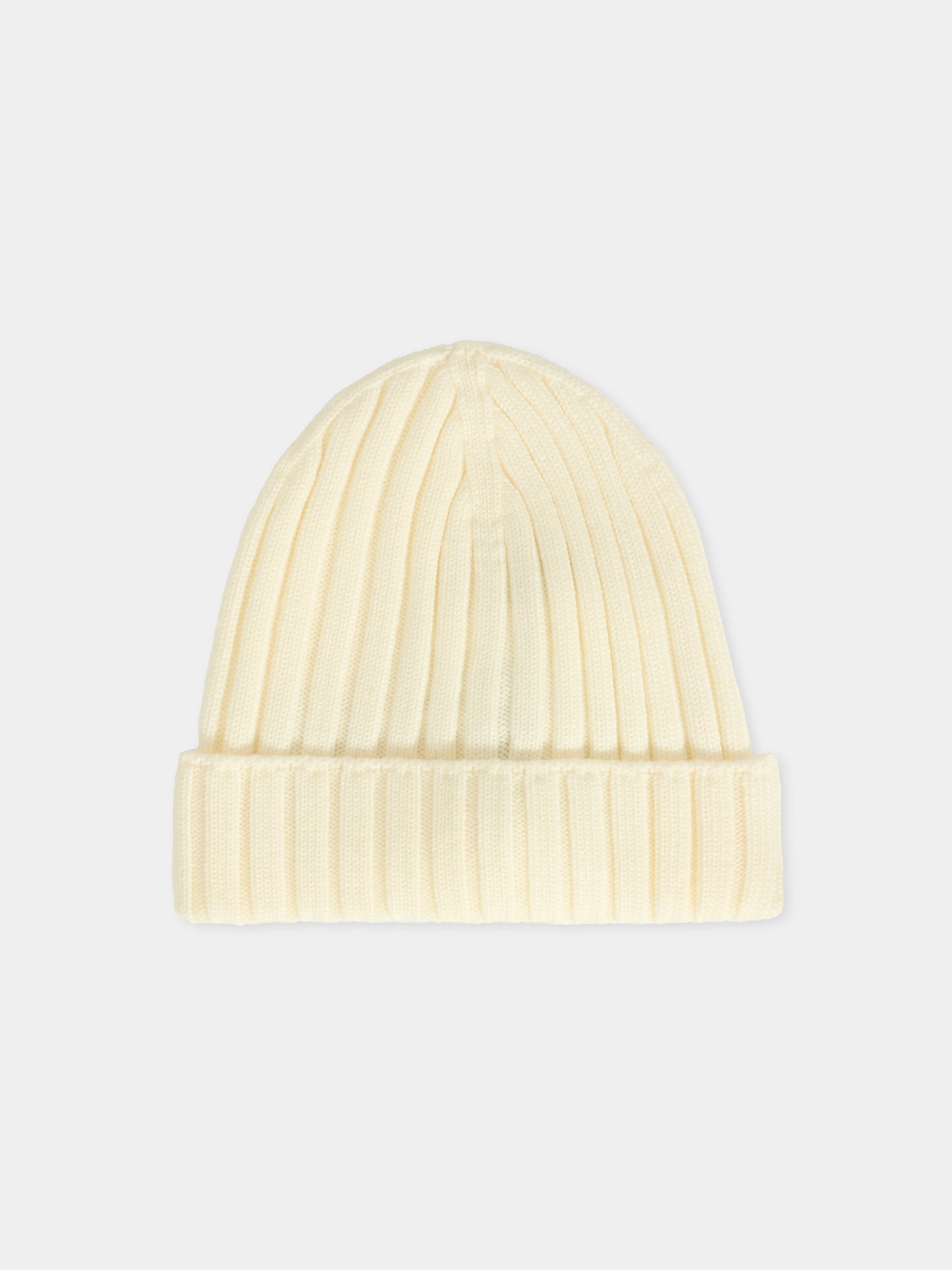 Berretto bianco per neonati con logo,Moncler Kids,K2951 - 3B00006 - M1131 040